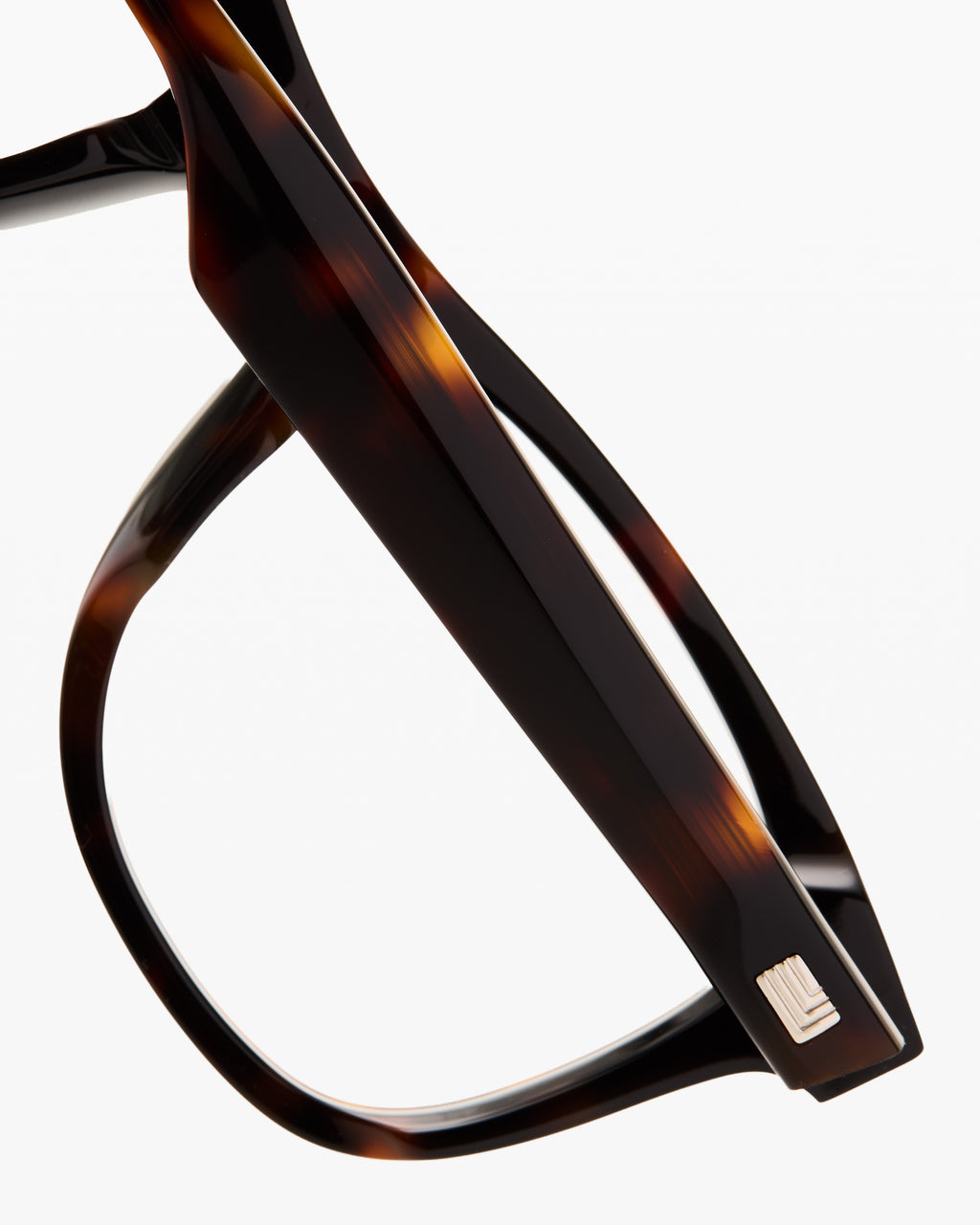 The Cassio Rechteckig Herrenbrillen in Dark Tortoise