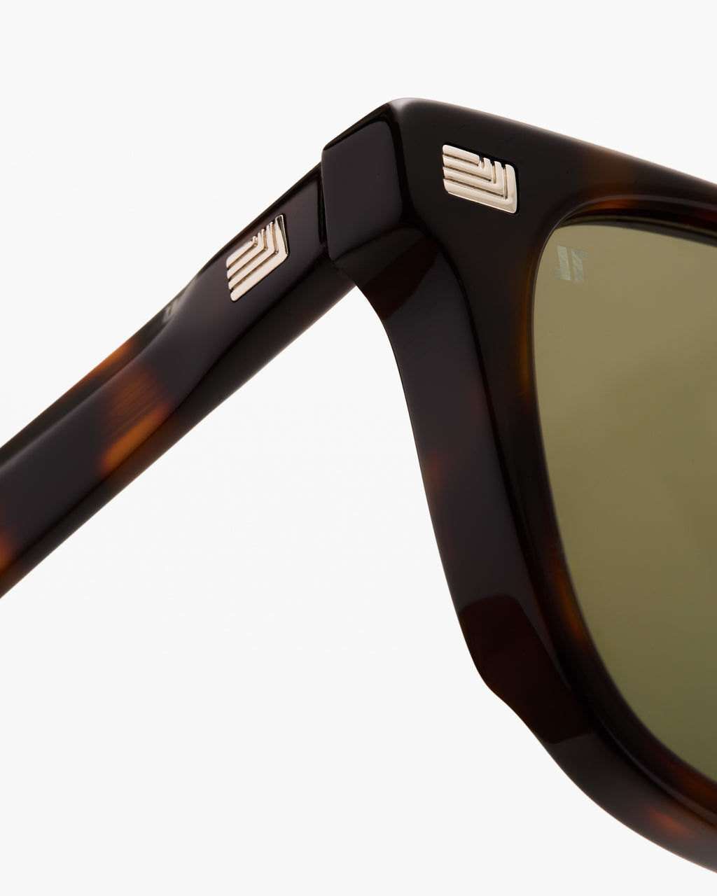 The Cassio Rechteckig Herren-Sonnenbrillen in Dark Tortoise