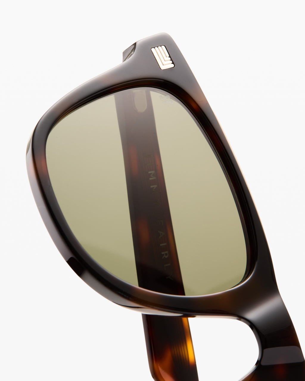 The Cassio Rechteckig Herren-Sonnenbrillen in Dark Tortoise