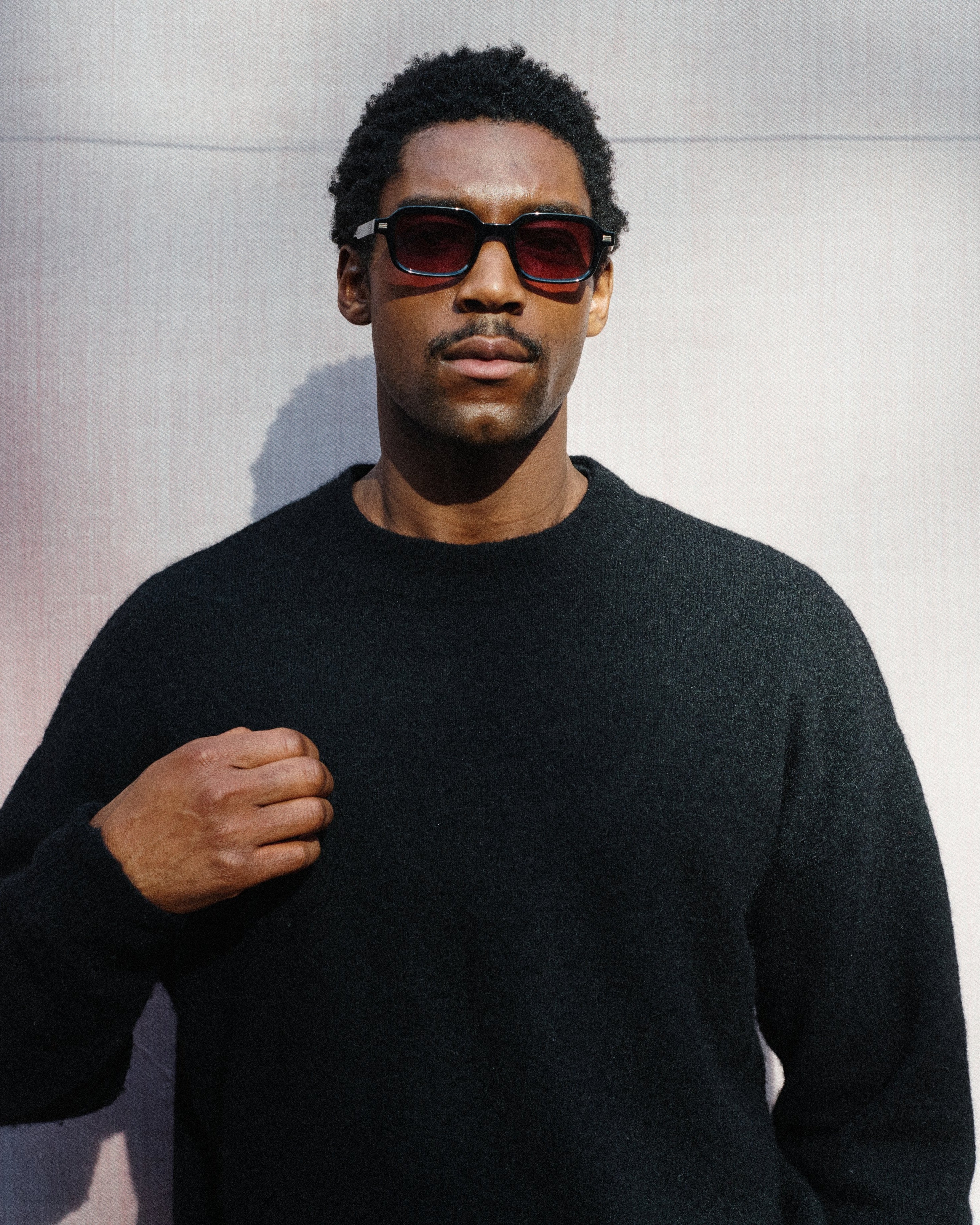 The Brooke Rectangular Men's Sunglasses in Black