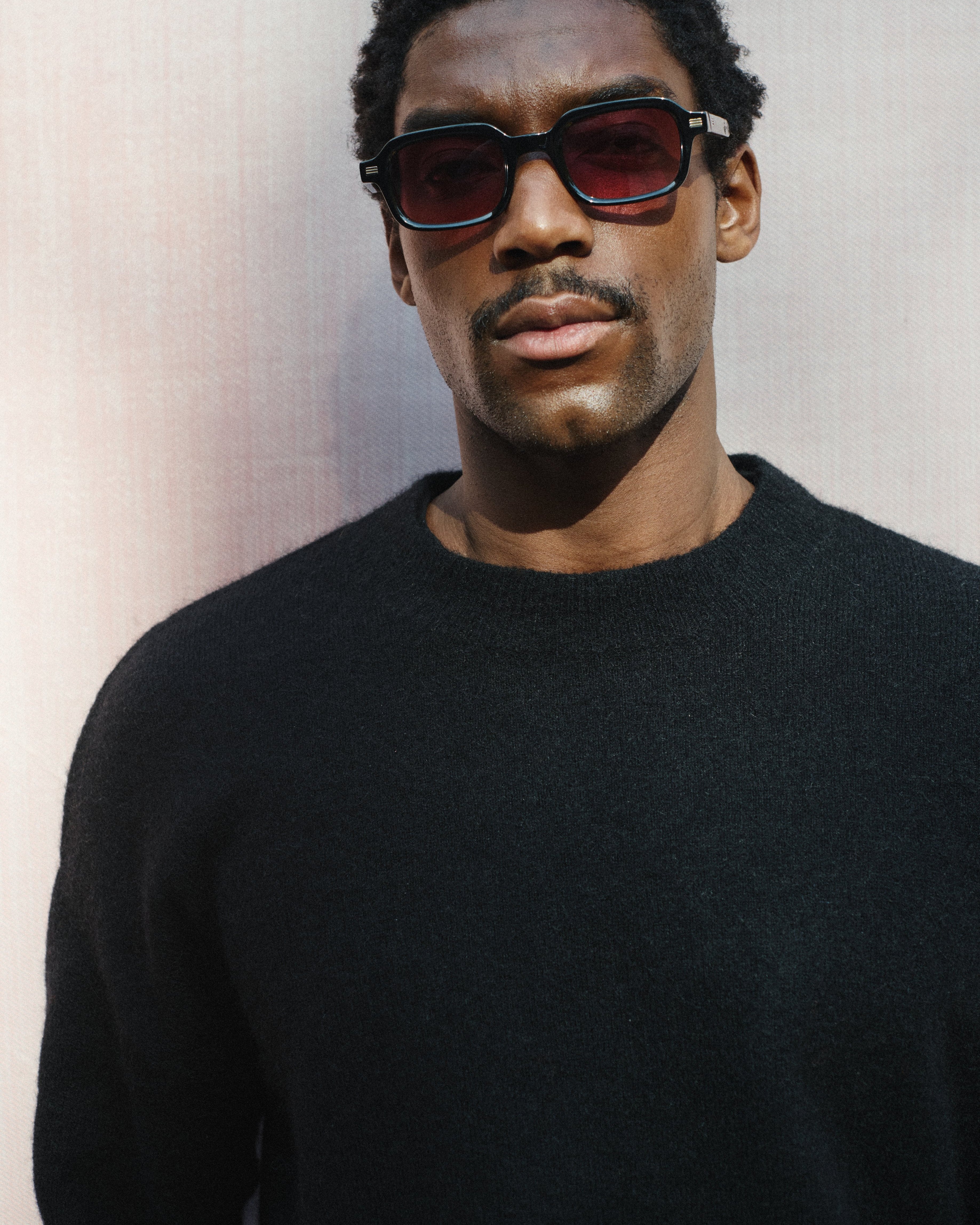 The Brooke Rectangular Men's Sunglasses in Black