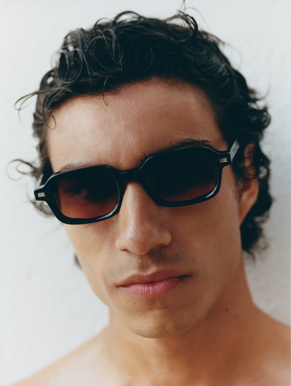 The Brooke Rectangular Men's Sunglasses in Black