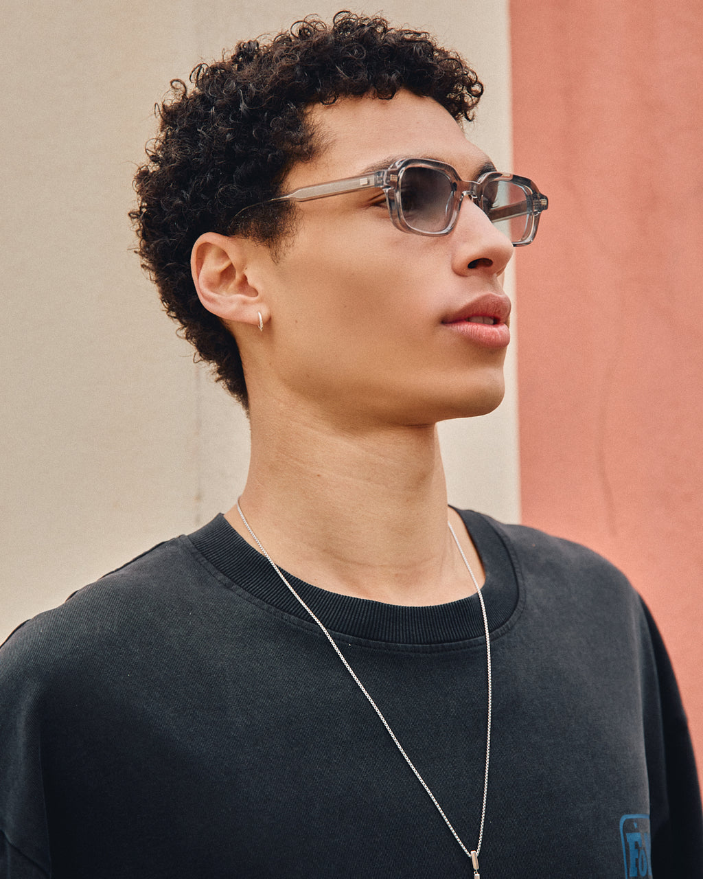 The Brooke Rectangular Men's Sunglasses in Gray
