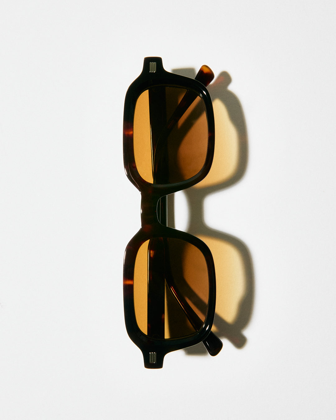 La Brooke Rectangulaire Lunettes de Soleil pour homme in Ecaille foncée