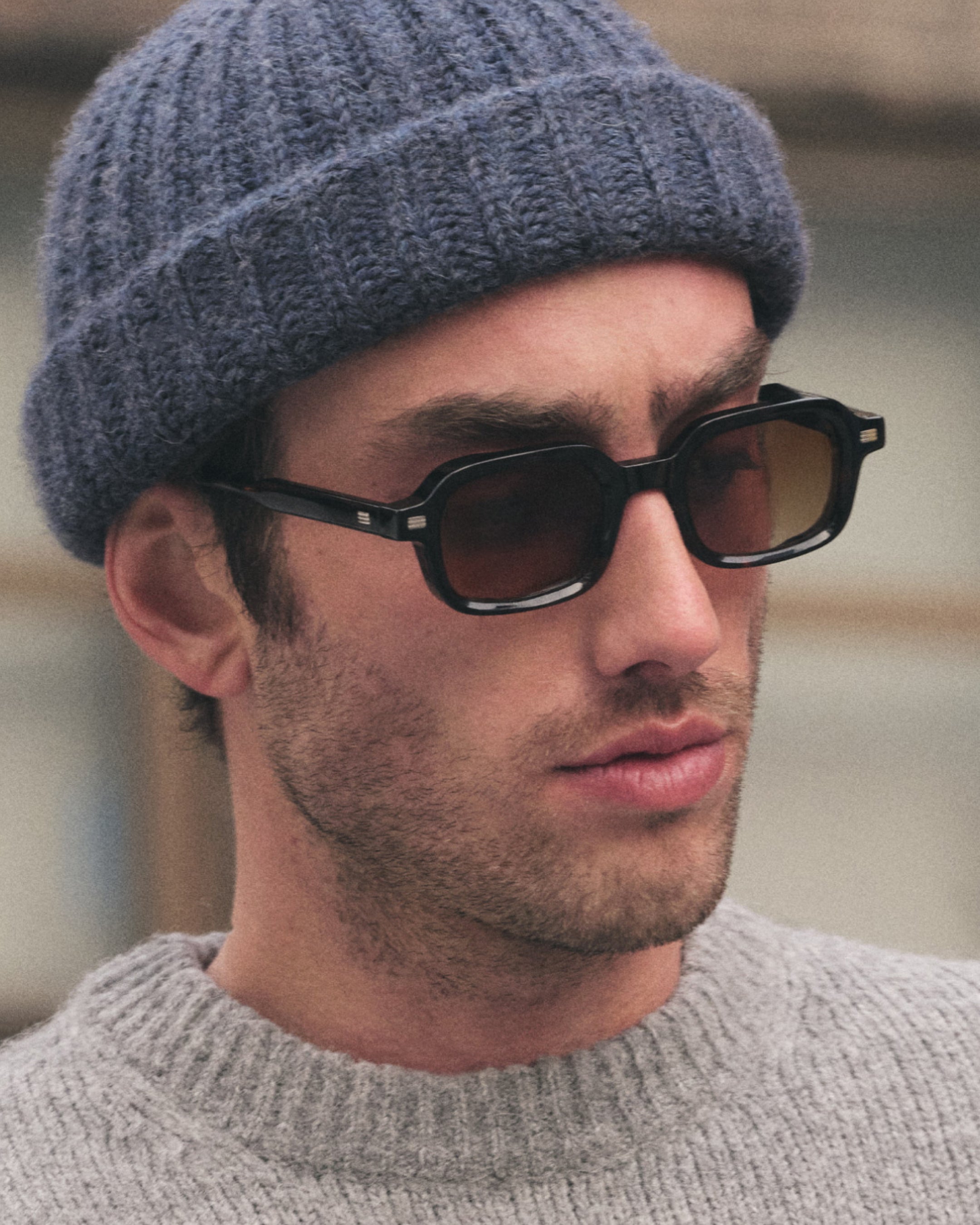 The Brooke Rectangular Men's Sunglasses in Dark Tortoise