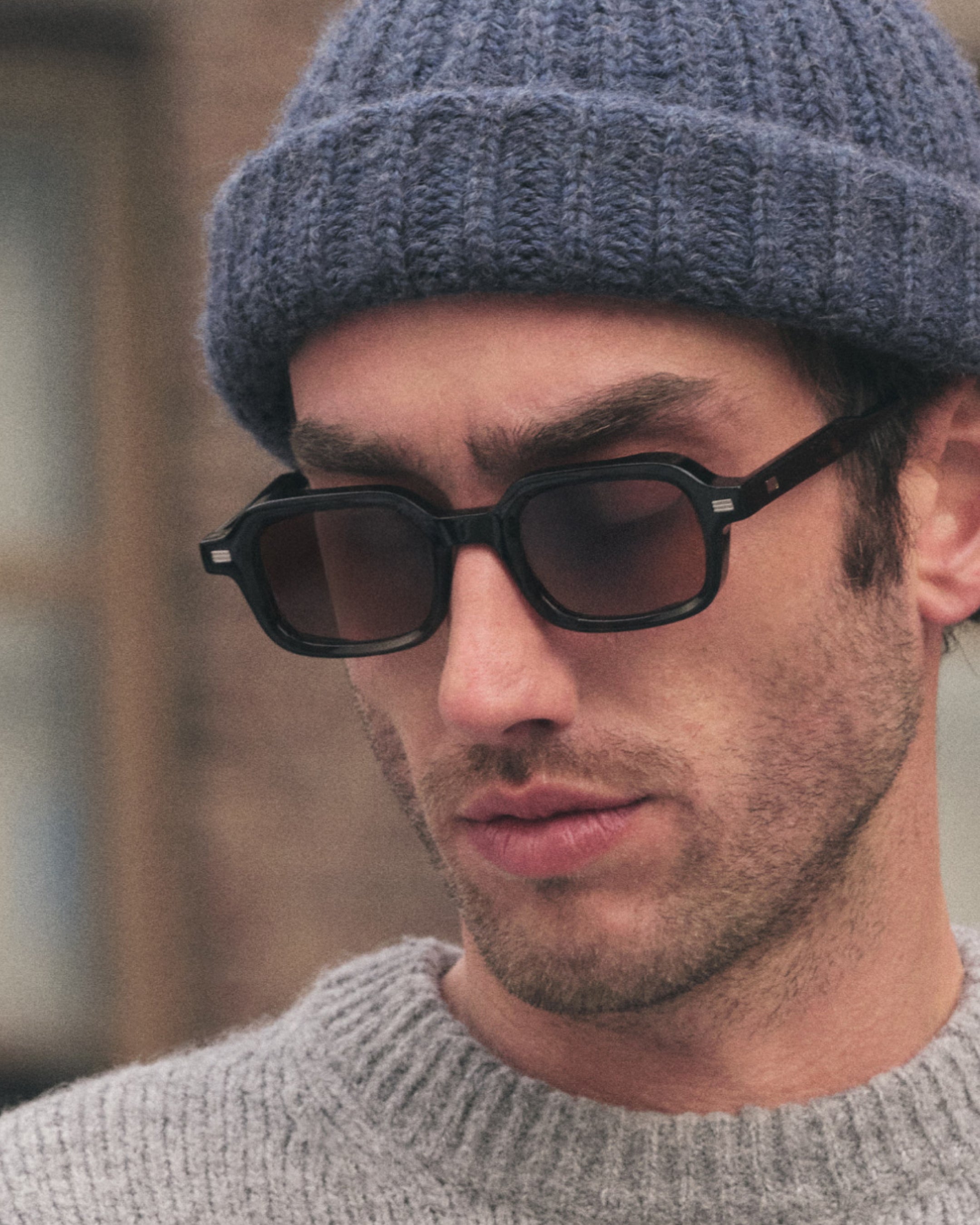 The Brooke Rectangular Men's Sunglasses in Dark Tortoise