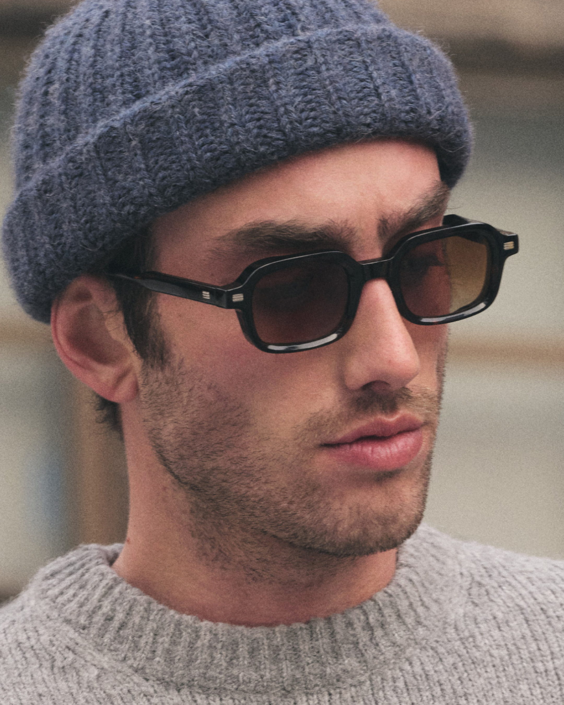 The Brooke Rectangular Men's Sunglasses in Dark Tortoise