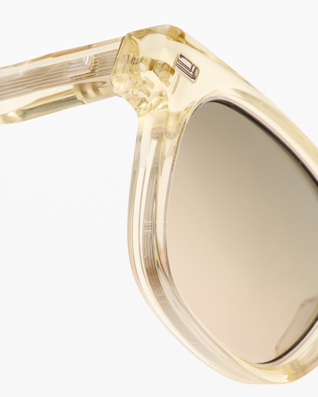 The Andro Square Men's Sunglasses in Crystal yellow