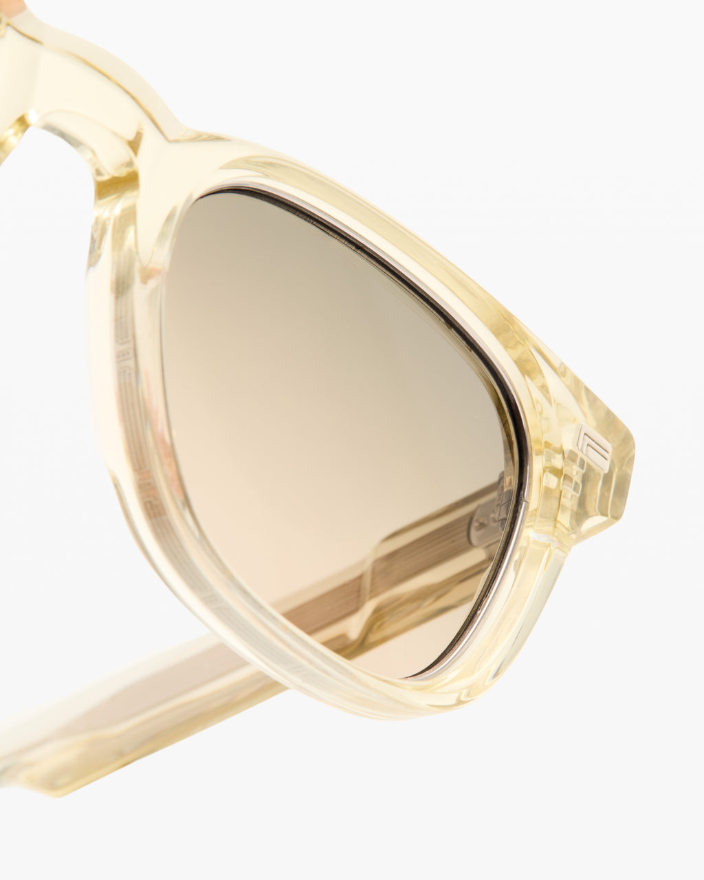 The Andro Square Men's Sunglasses in Crystal yellow