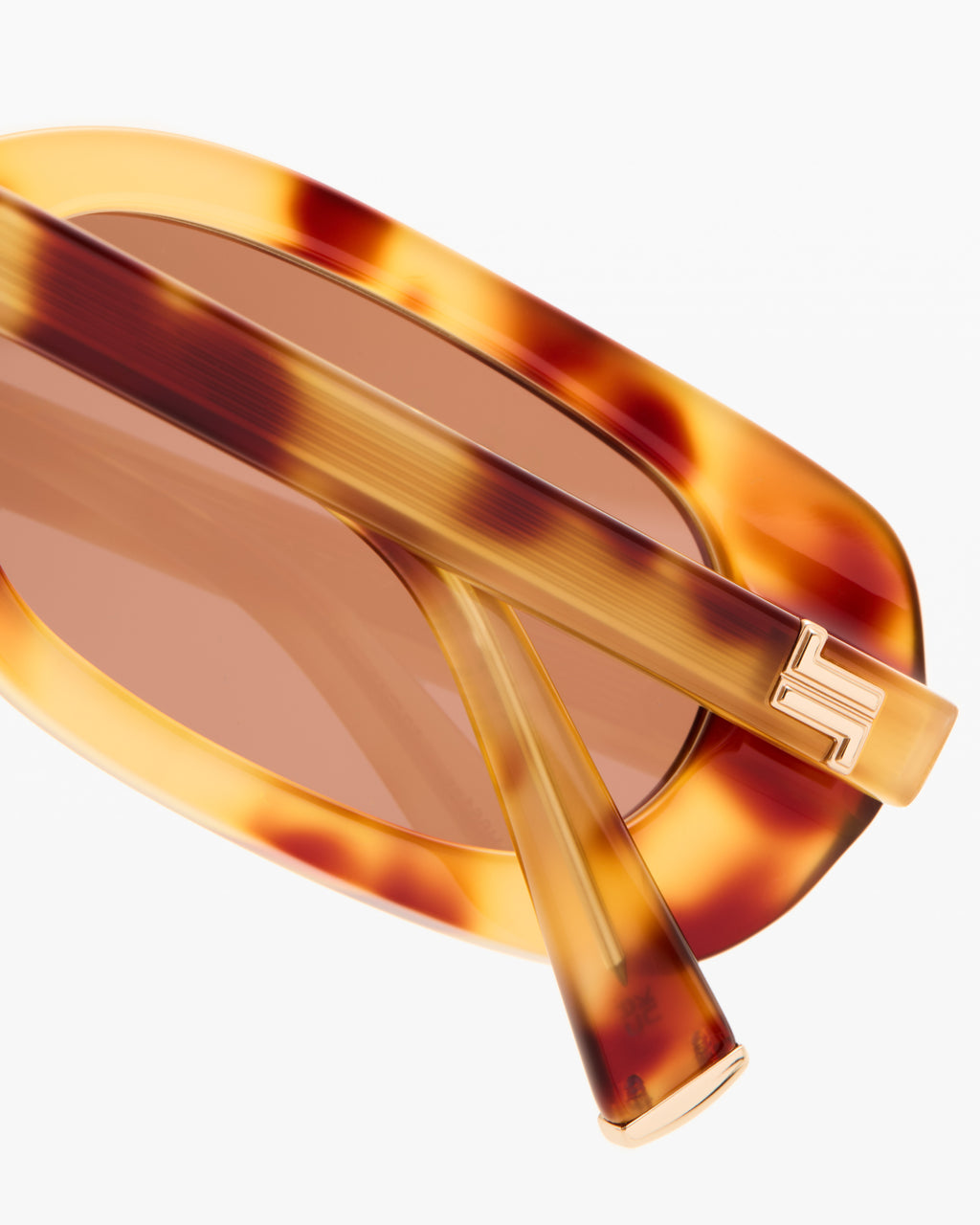 The Yana Rechteckig Damen-Sonnenbrillen in Karamellschuppe