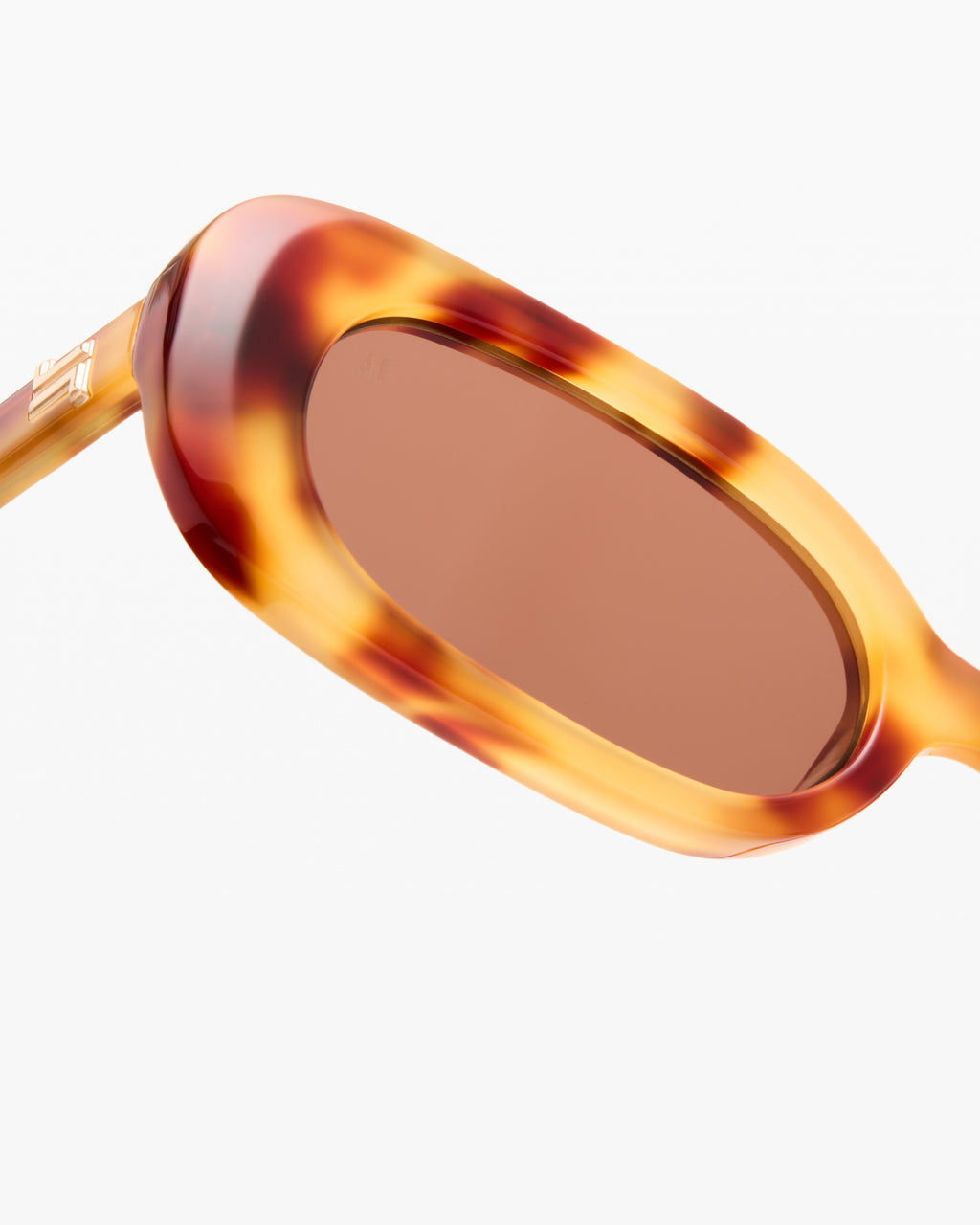 The Yana Rechteckig Damen-Sonnenbrillen in Karamellschuppe