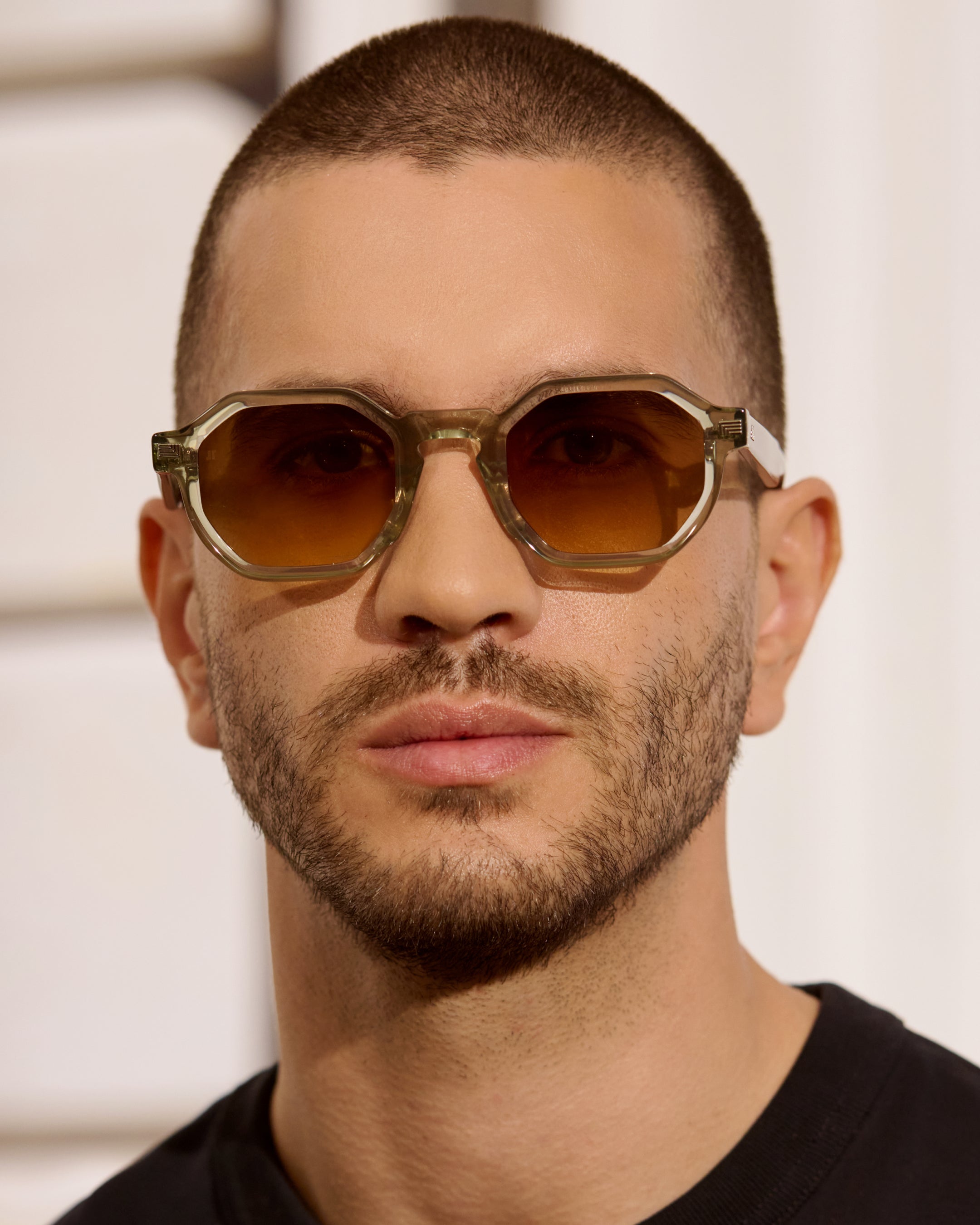 The Eloi JF Colors Square Men's Sunglasses in Green