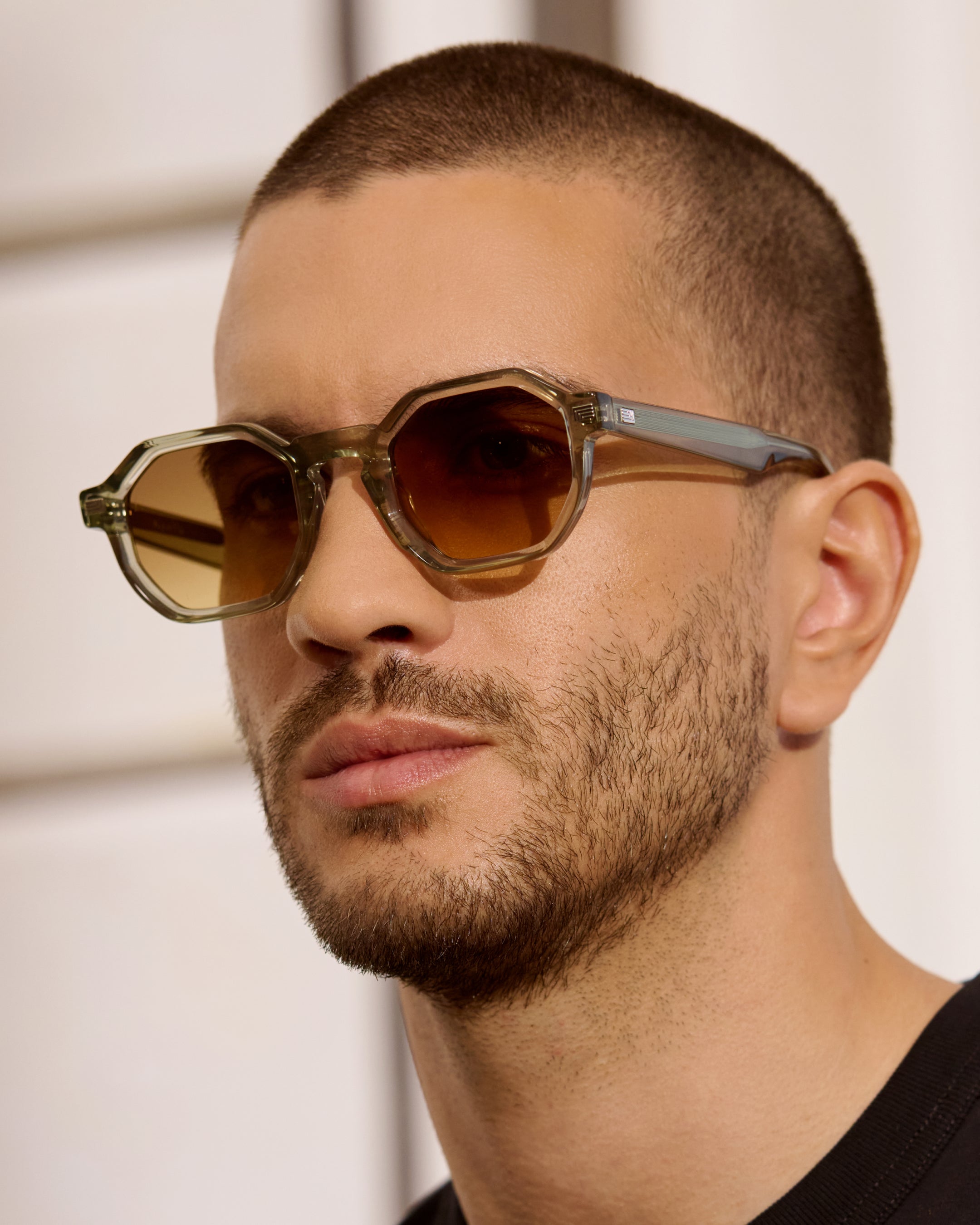 The Eloi JF Colors Square Men's Sunglasses in Green