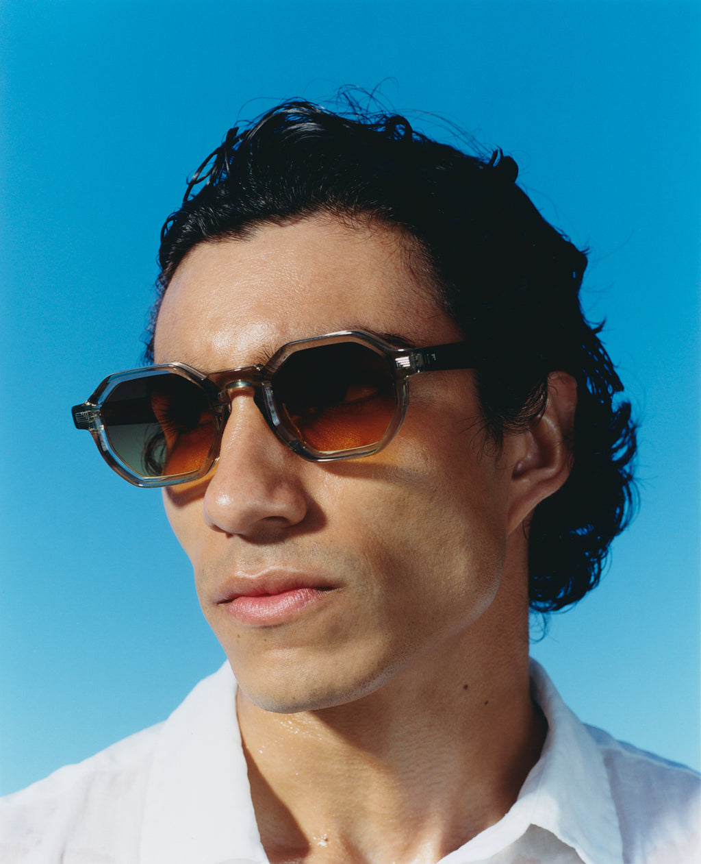 The Eloi JF Colors Square Men's Sunglasses in Green