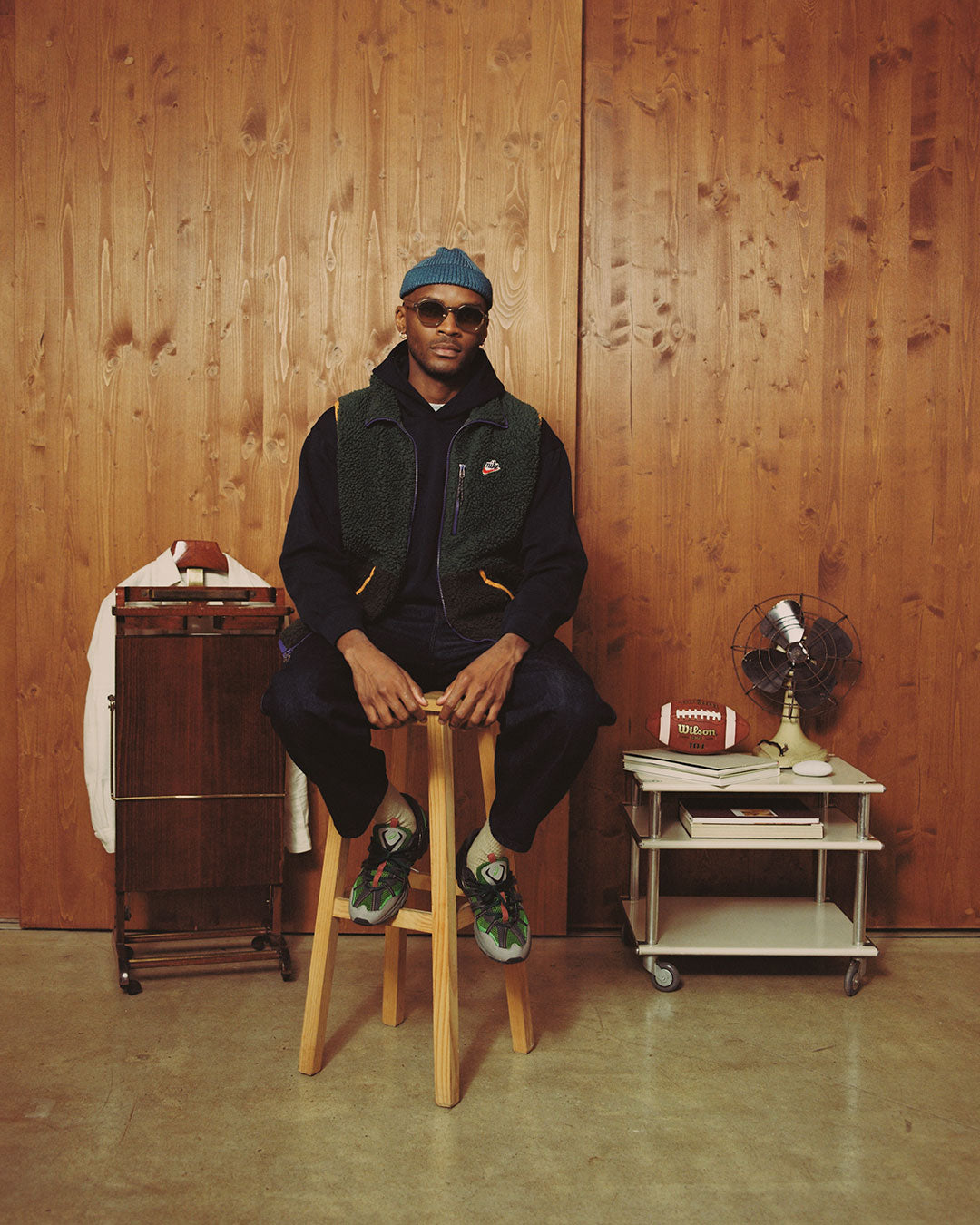 The Eloi JF Colors Square Men's Sunglasses in Green