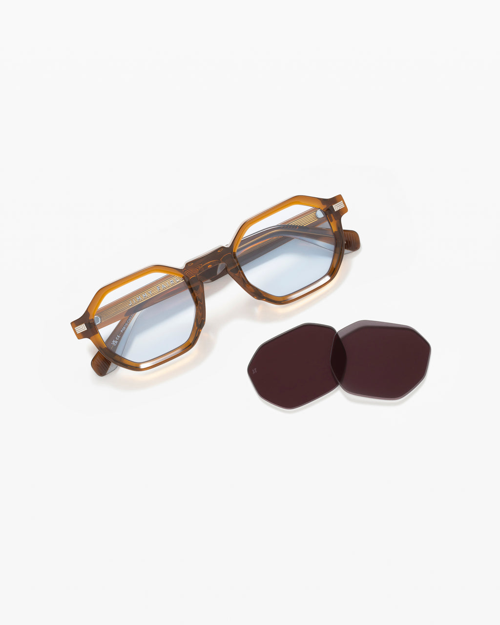 The Eloi JF Colors Platz Herren-Sonnenbrillen in Braun