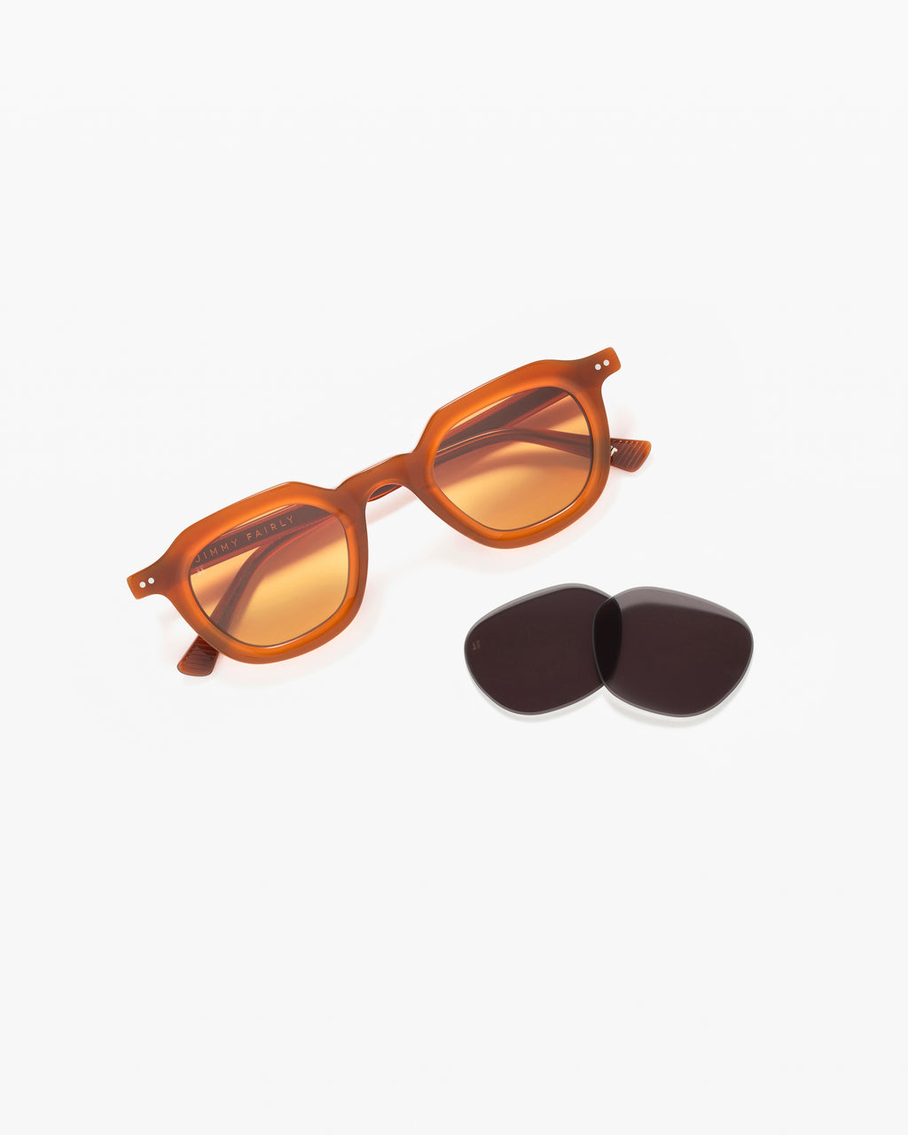 The Fab JF Colors Rund Herren-Sonnenbrillen in Orange