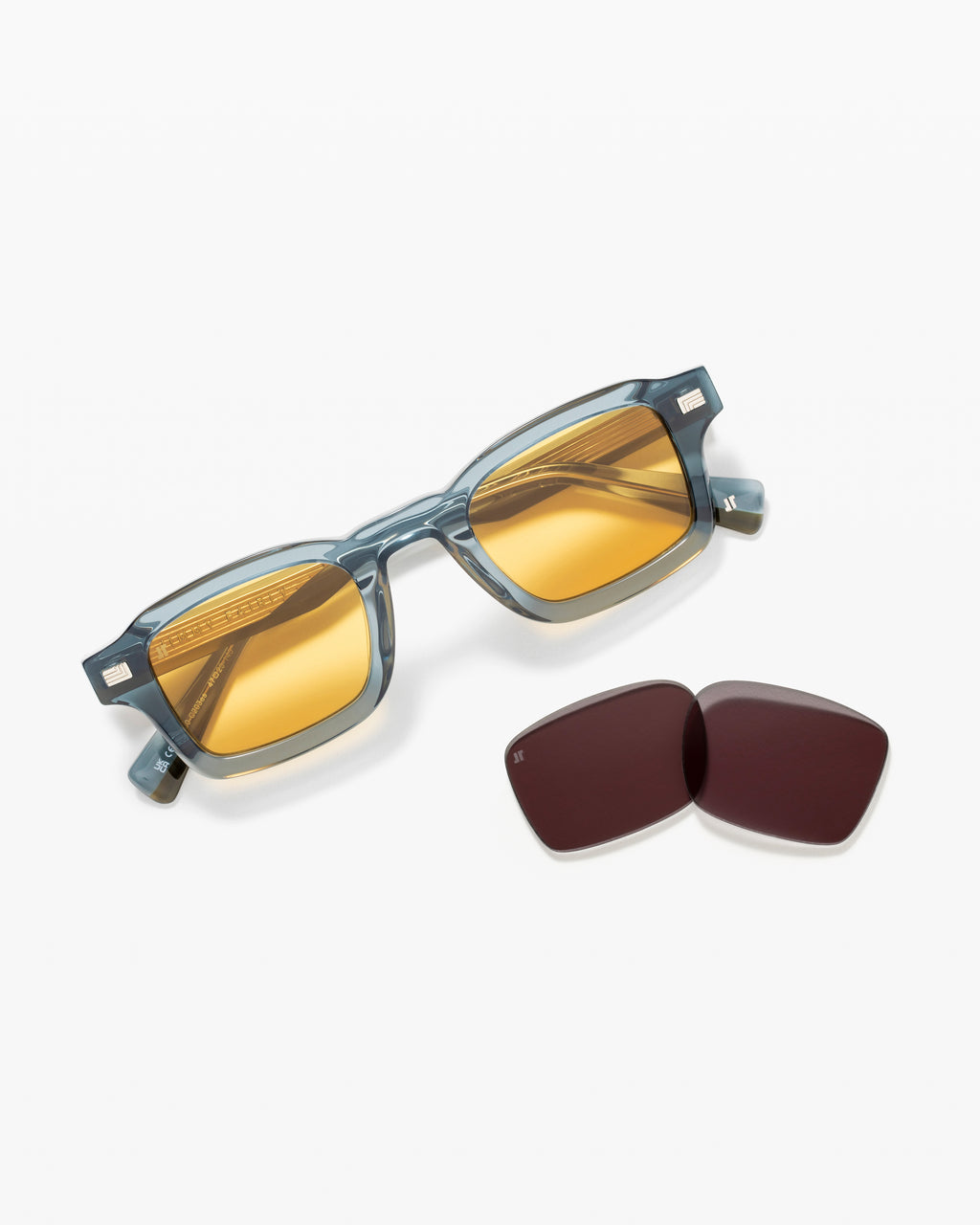 The Sander JF Colors Rectangular Men's Sunglasses in Blue