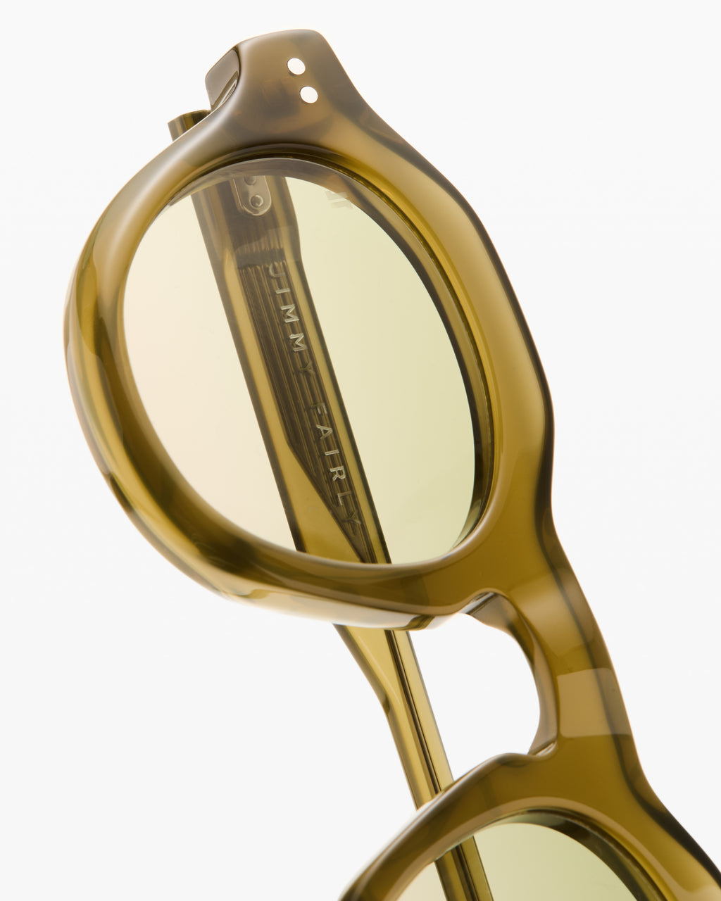 The Dewi JF Colors Rund Herren-Sonnenbrillen in Grün