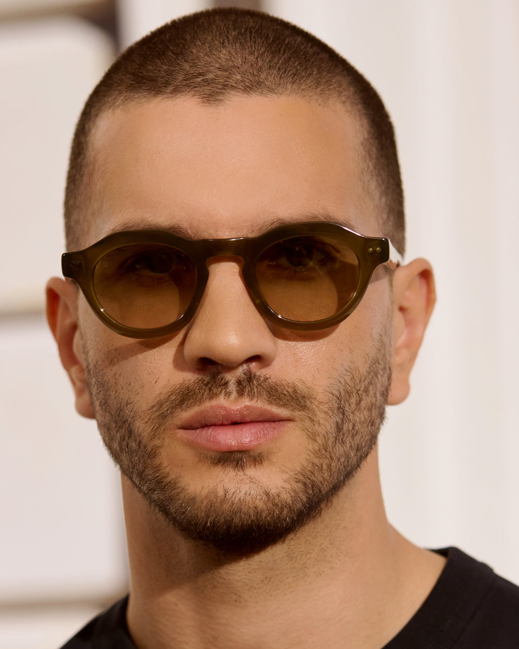 The Dewi JF Colors Rund Herren-Sonnenbrillen in Grün