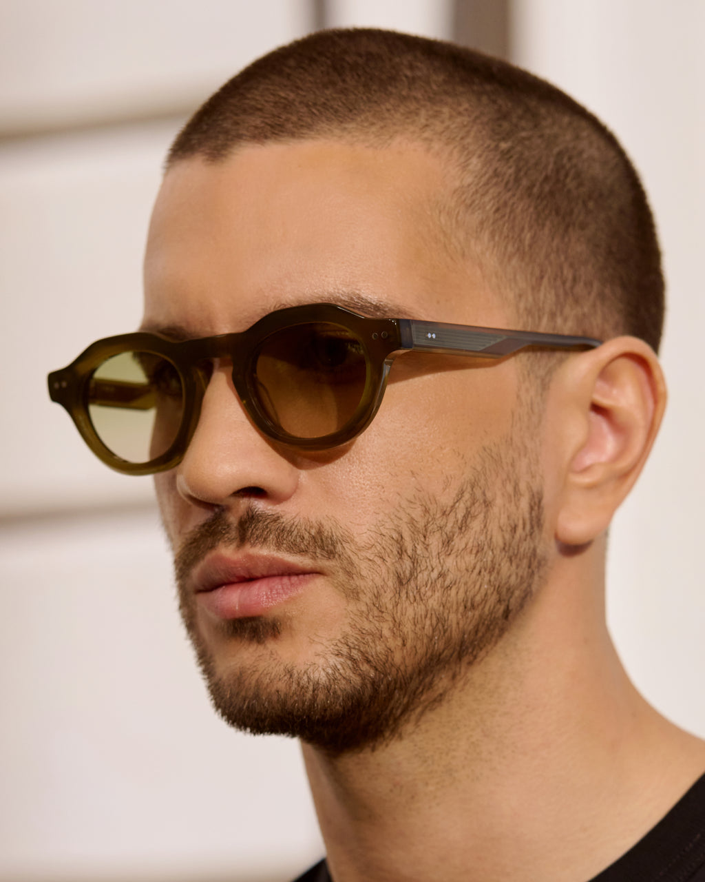 The Dewi JF Colors Rund Herren-Sonnenbrillen in Grün