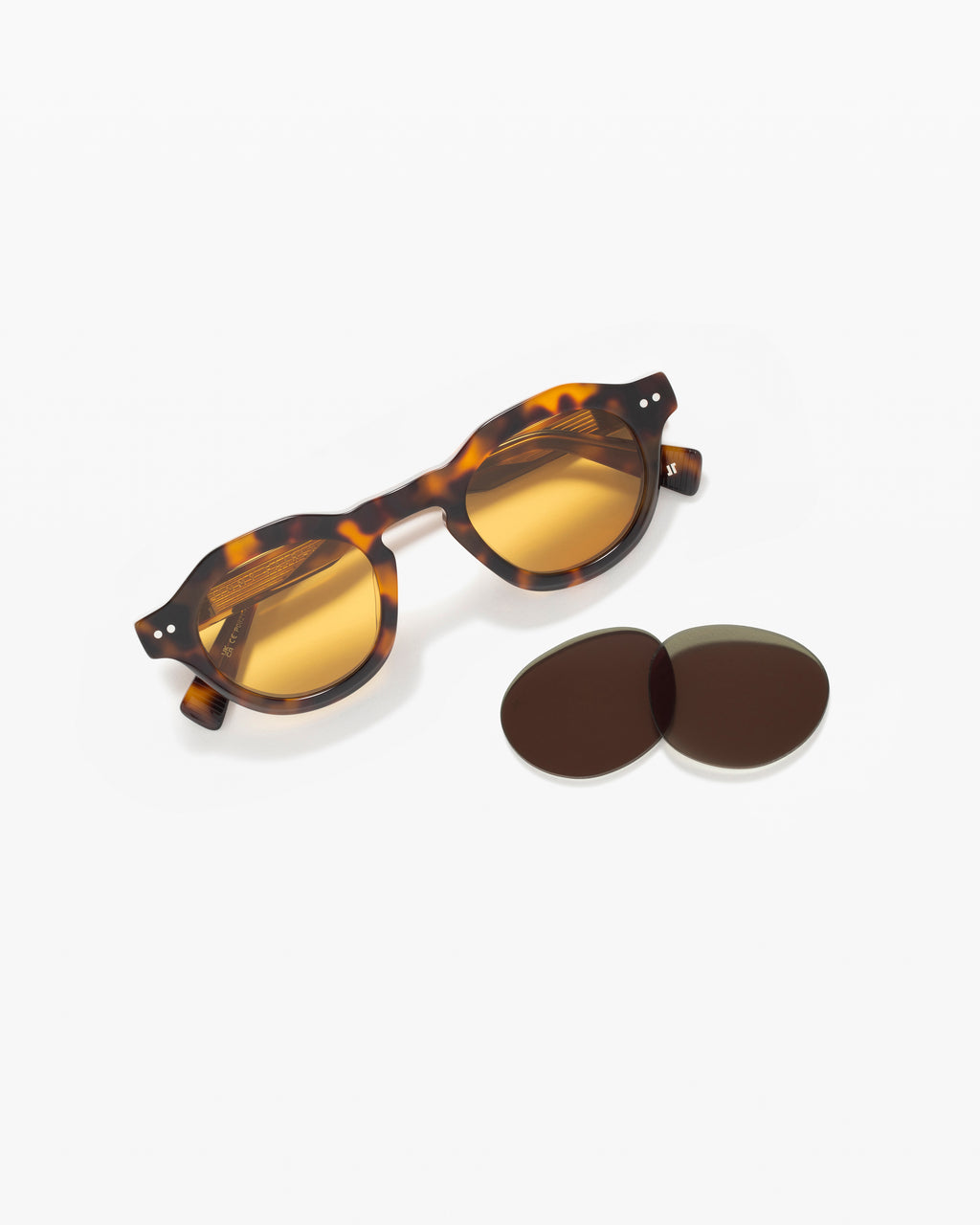 The Dewi JF Colors Rund Herren-Sonnenbrillen in Dark Tortoise