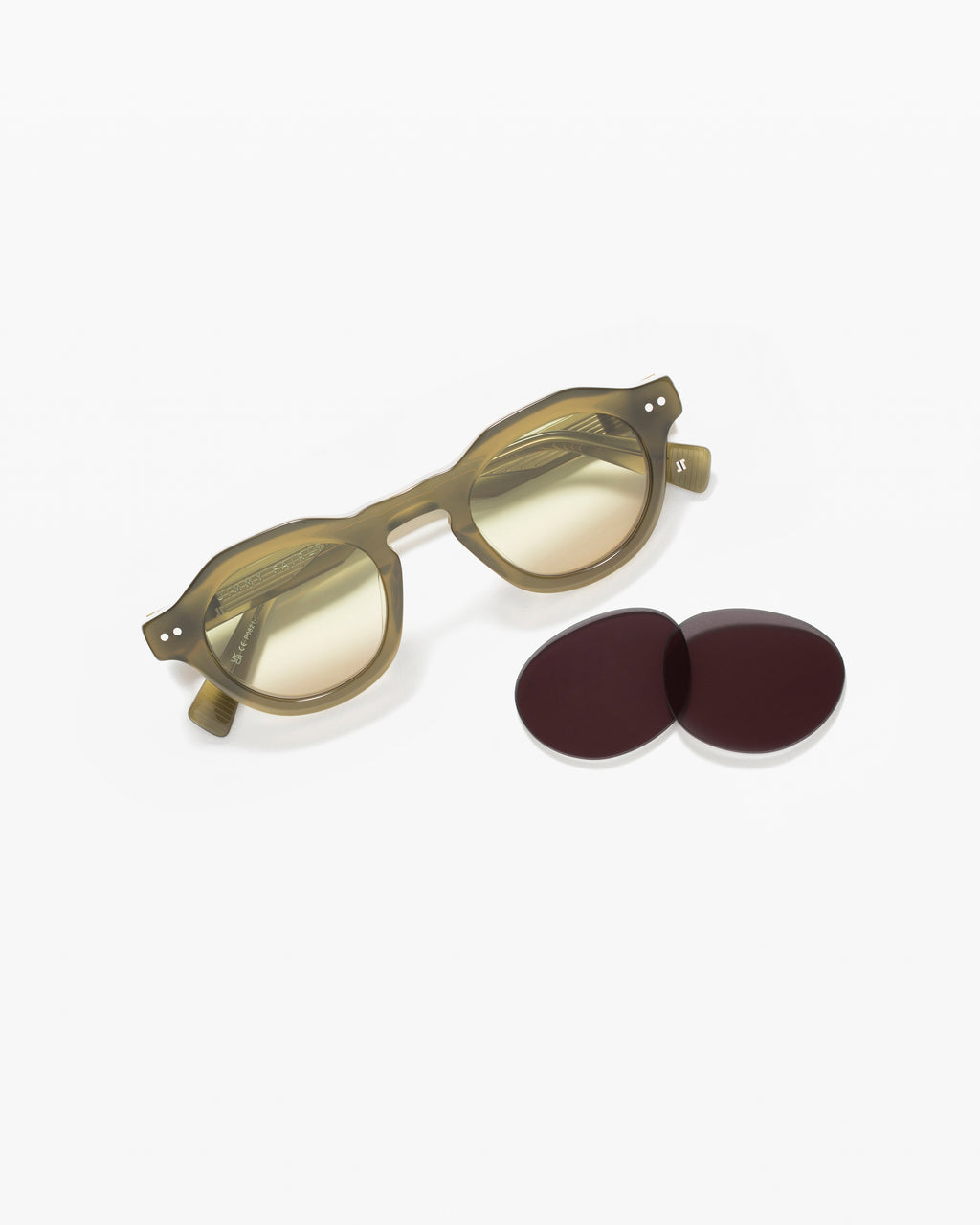 The Dewi JF Colors Rund Herren-Sonnenbrillen in Grün