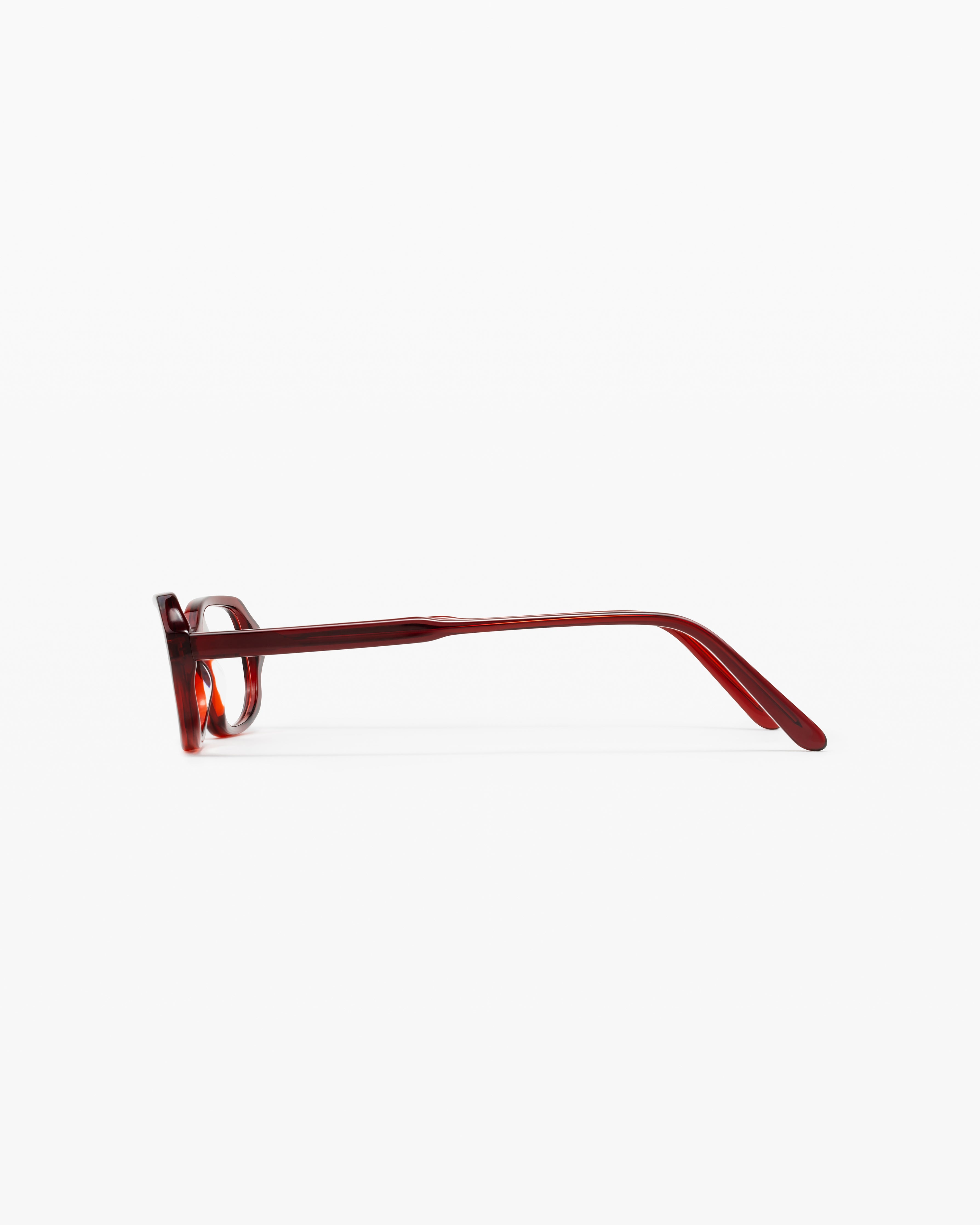 La Appoline Rectangular Gafas para Mujer in Rojo