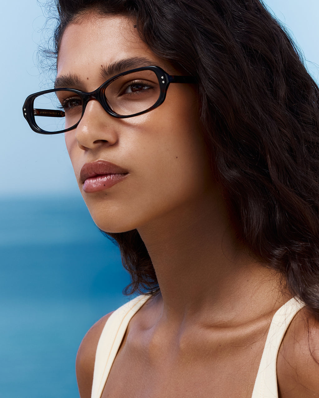 The Apolline Rectangular Women's Eyeglasses in Dark Tortoise