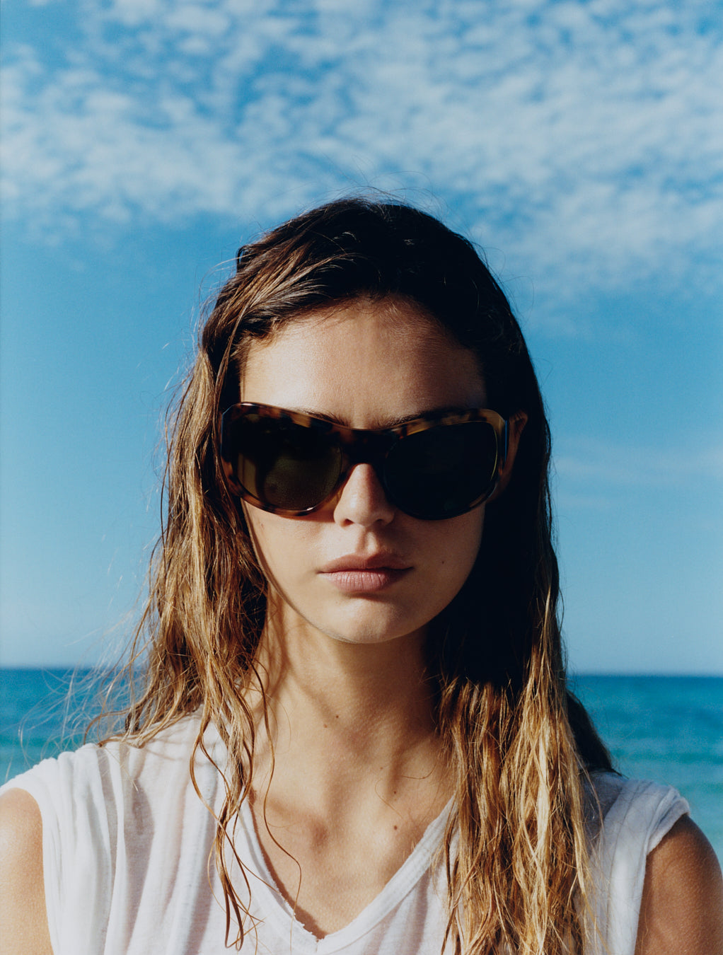 The Aela Aviator Women's Sunglasses in Dark Tortoise