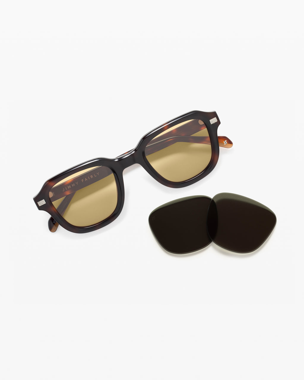 The Soleo JF Colors Square Men's Sunglasses in Dark Tortoise