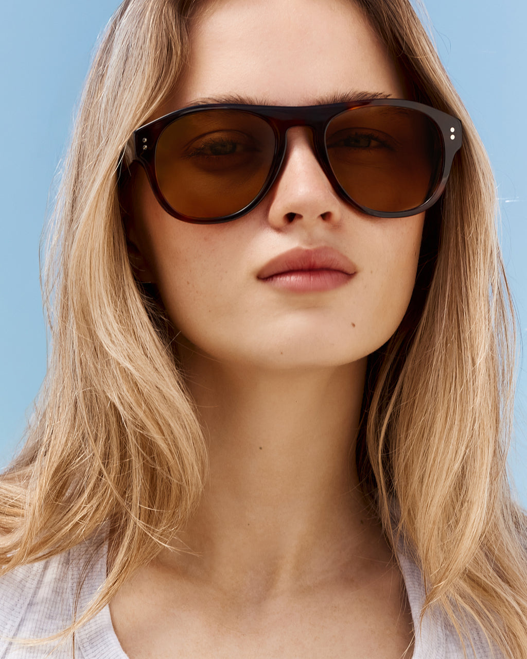 La Lior JF Colors Aviateur Lunettes de Soleil pour homme in Ecaille foncée