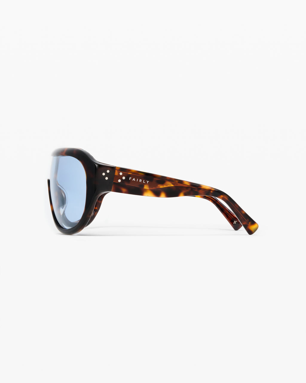 La Luz Aviateur Lunettes de Soleil pour femme in Écaille et bleu