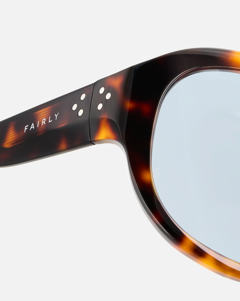 The Luz Aviator Women's Sunglasses in Tortoise and blue