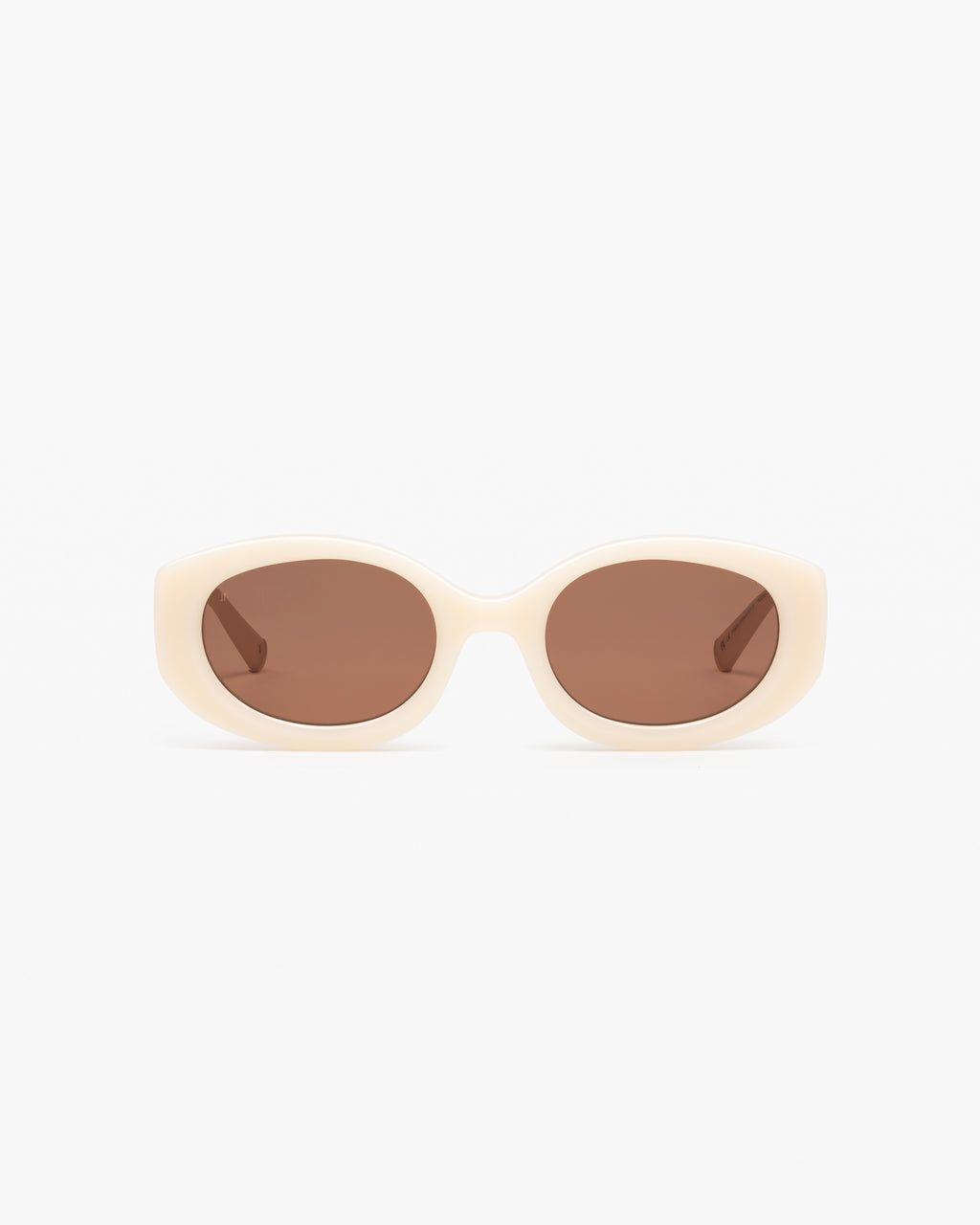 The Sienna Oval Women's Sunglasses in Ivory