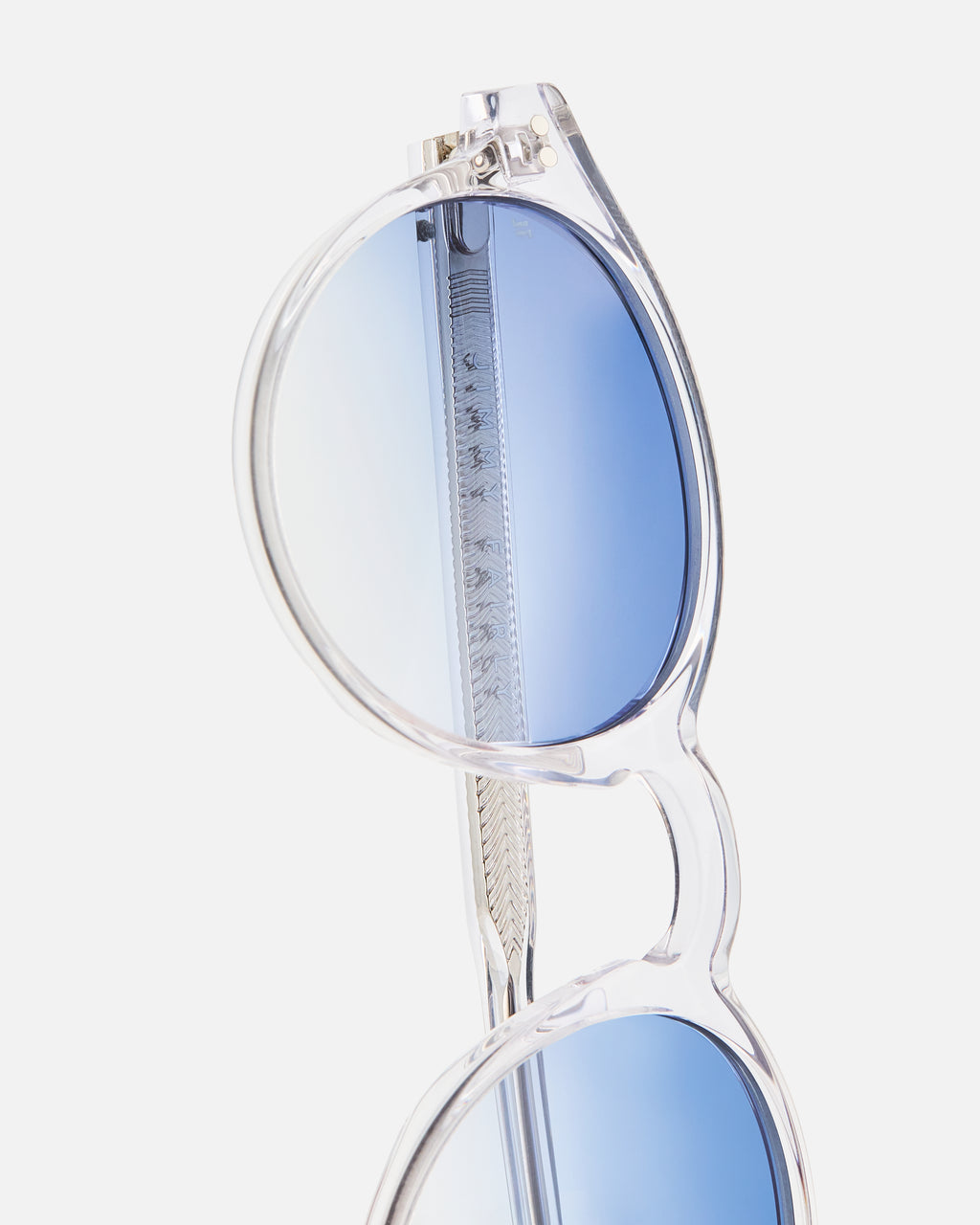 La Cloud Rond Lunettes de Soleil Iconiques pour homme in Transparent
