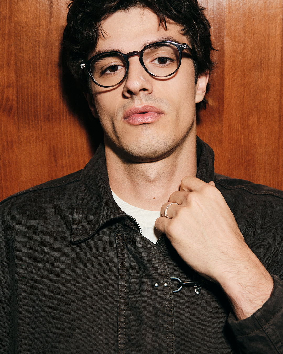 The Evans Square Men's Eyeglasses in Blue