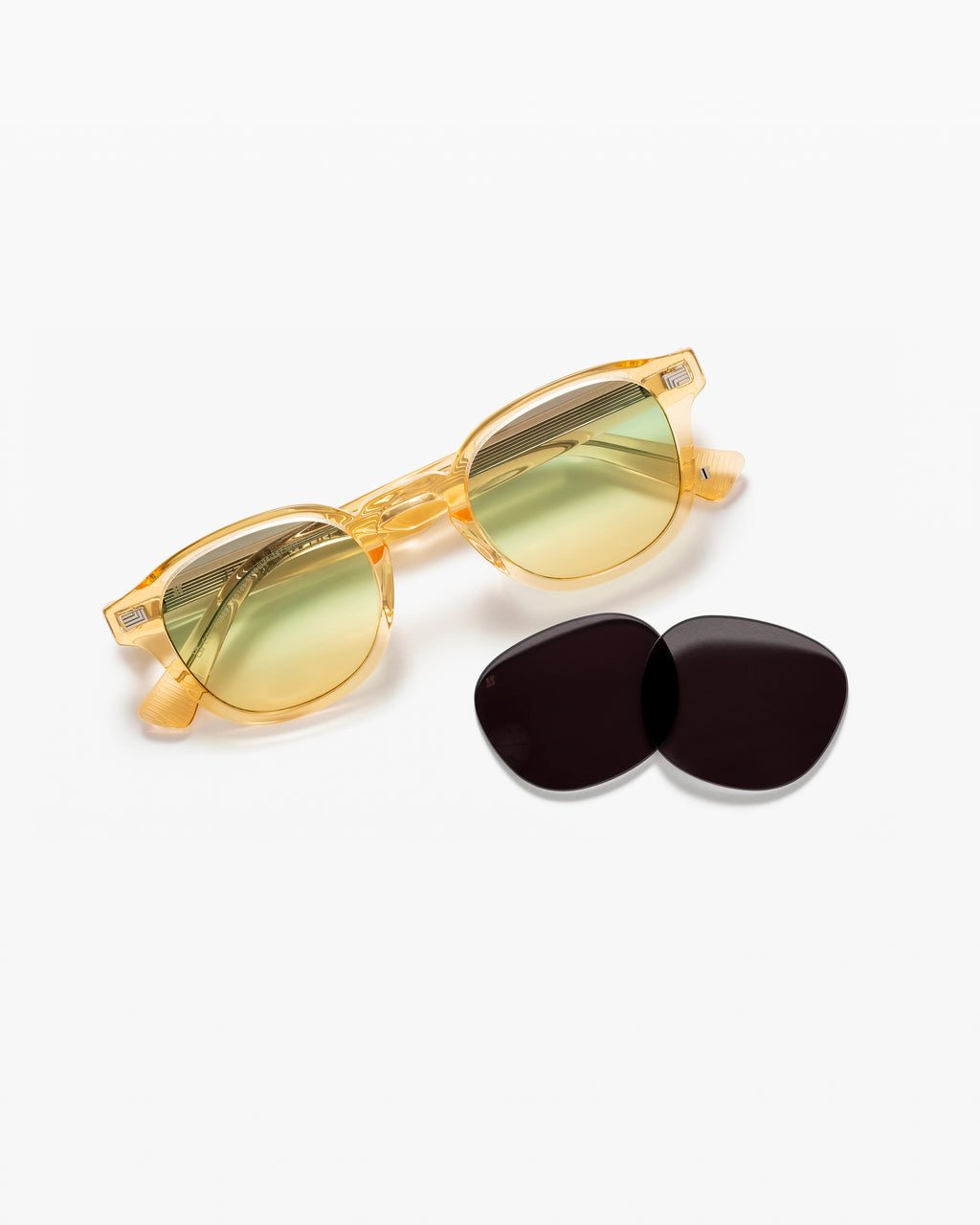 The Fox JF Colors Rectangular Men's Sunglasses in Yellow