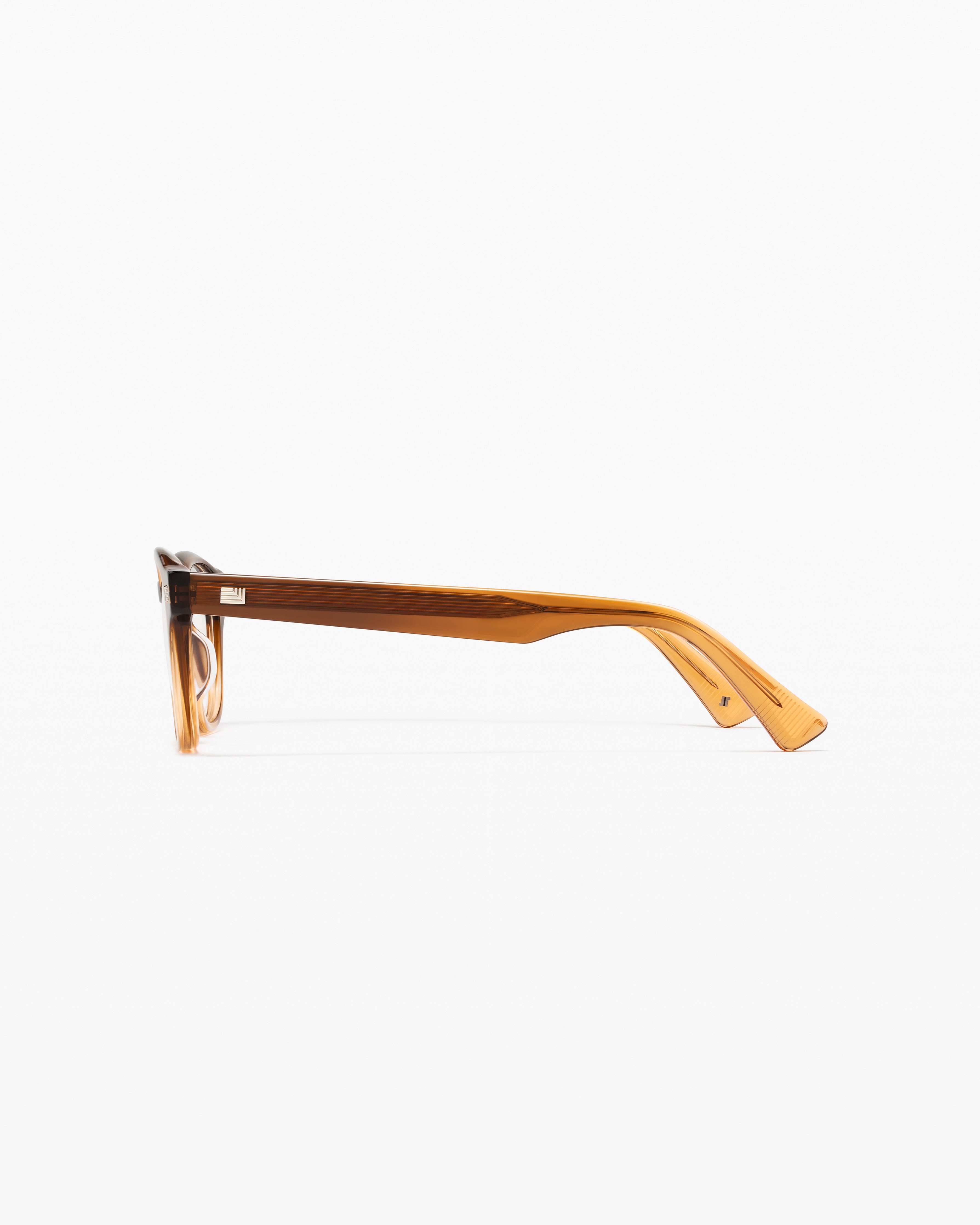 The Fox L Rectangular Men's Iconic Eyeglasses in Brown
