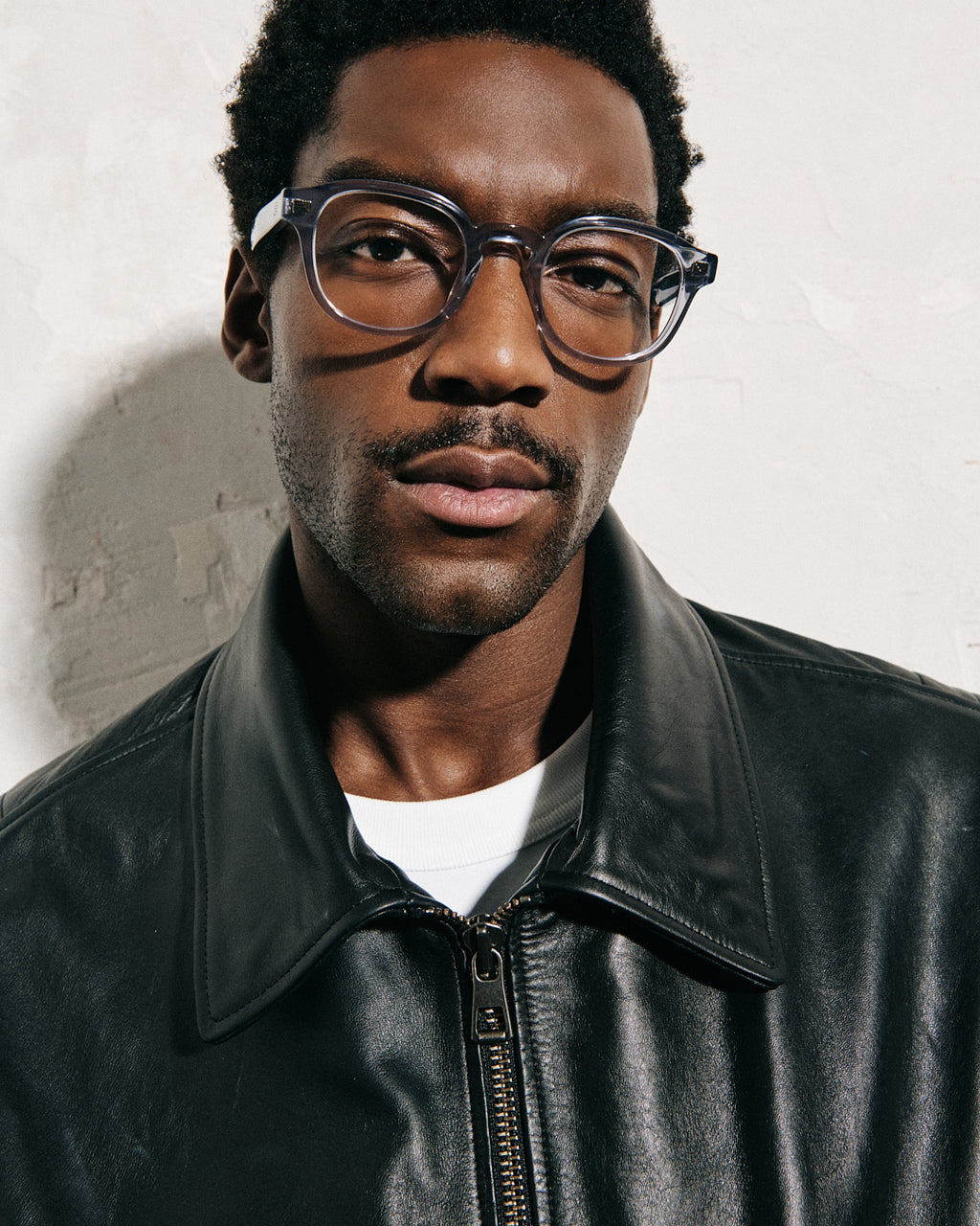 The Fox Rechteckig Herrenbrillen in Hellgrau