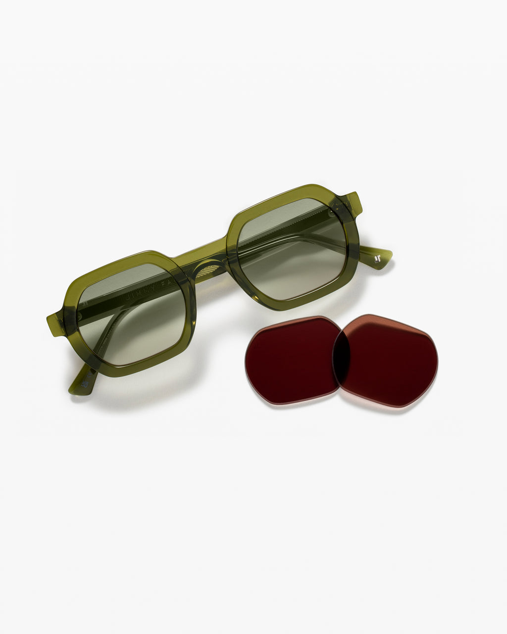 The Darren JF Colors Rechteckig Herren-Sonnenbrillen in Grün