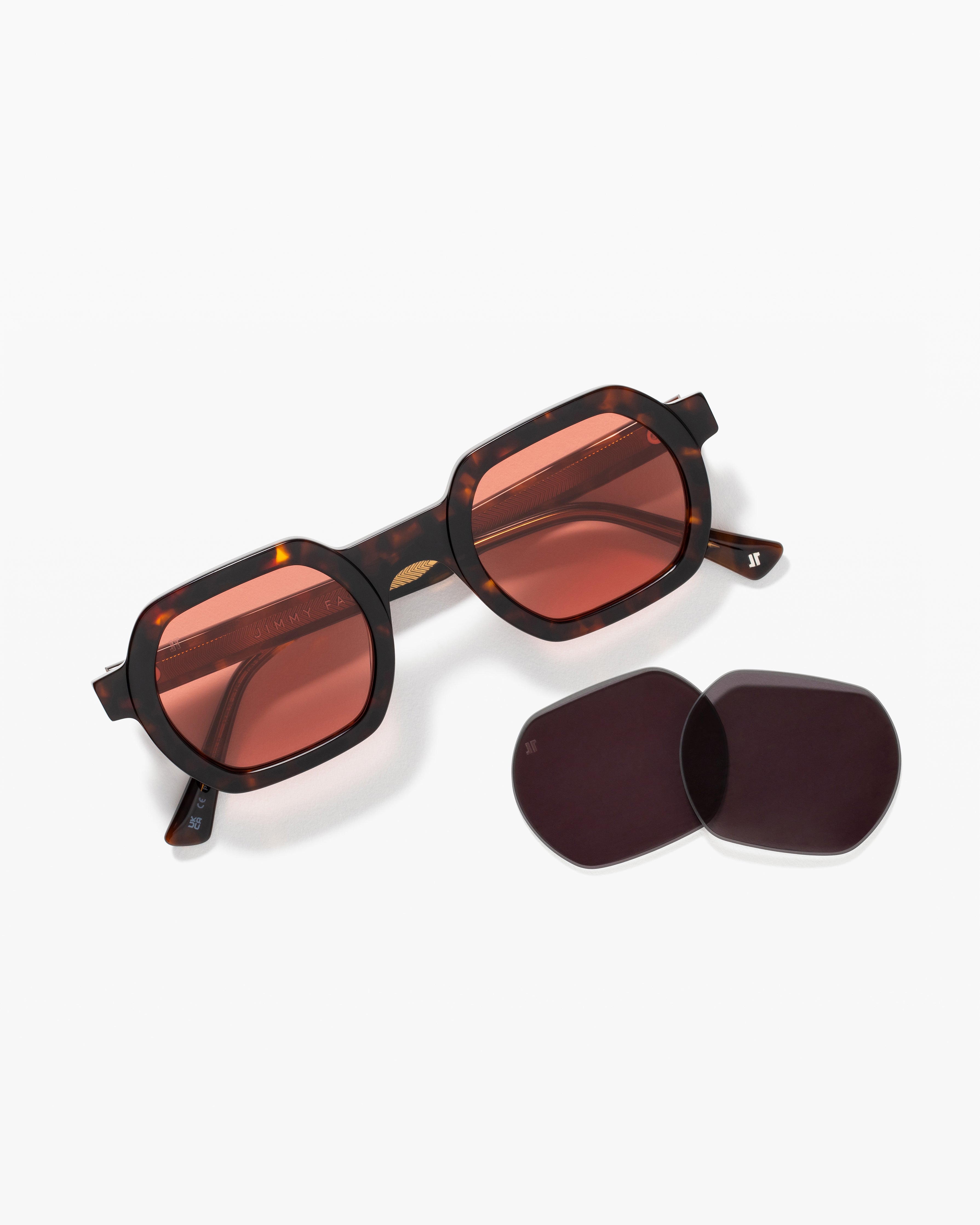 The Darren L JF Colors Large Men's Sunglasses in ハバナ（ダーク