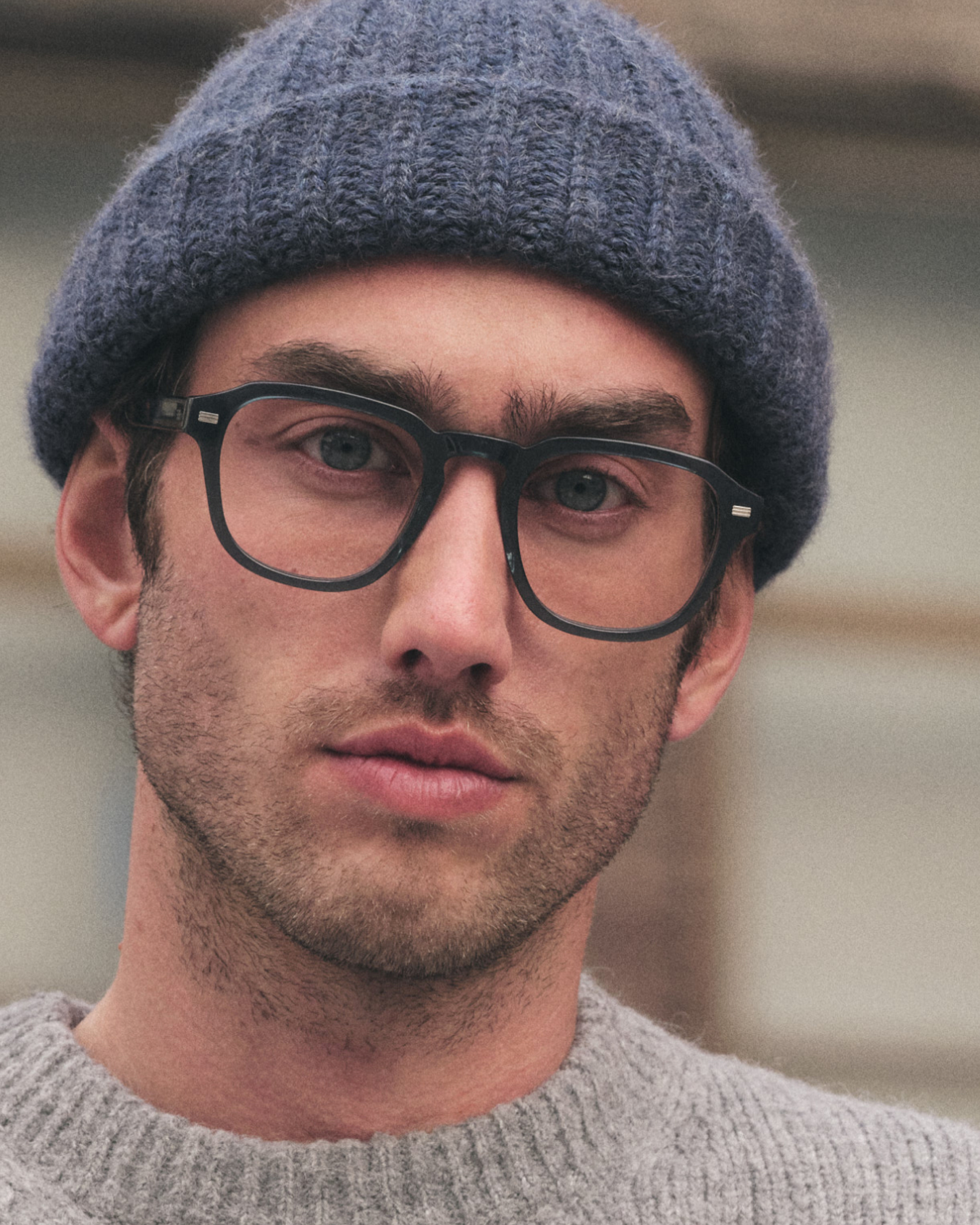 The Headlight Square Men's Eyeglasses in Blue