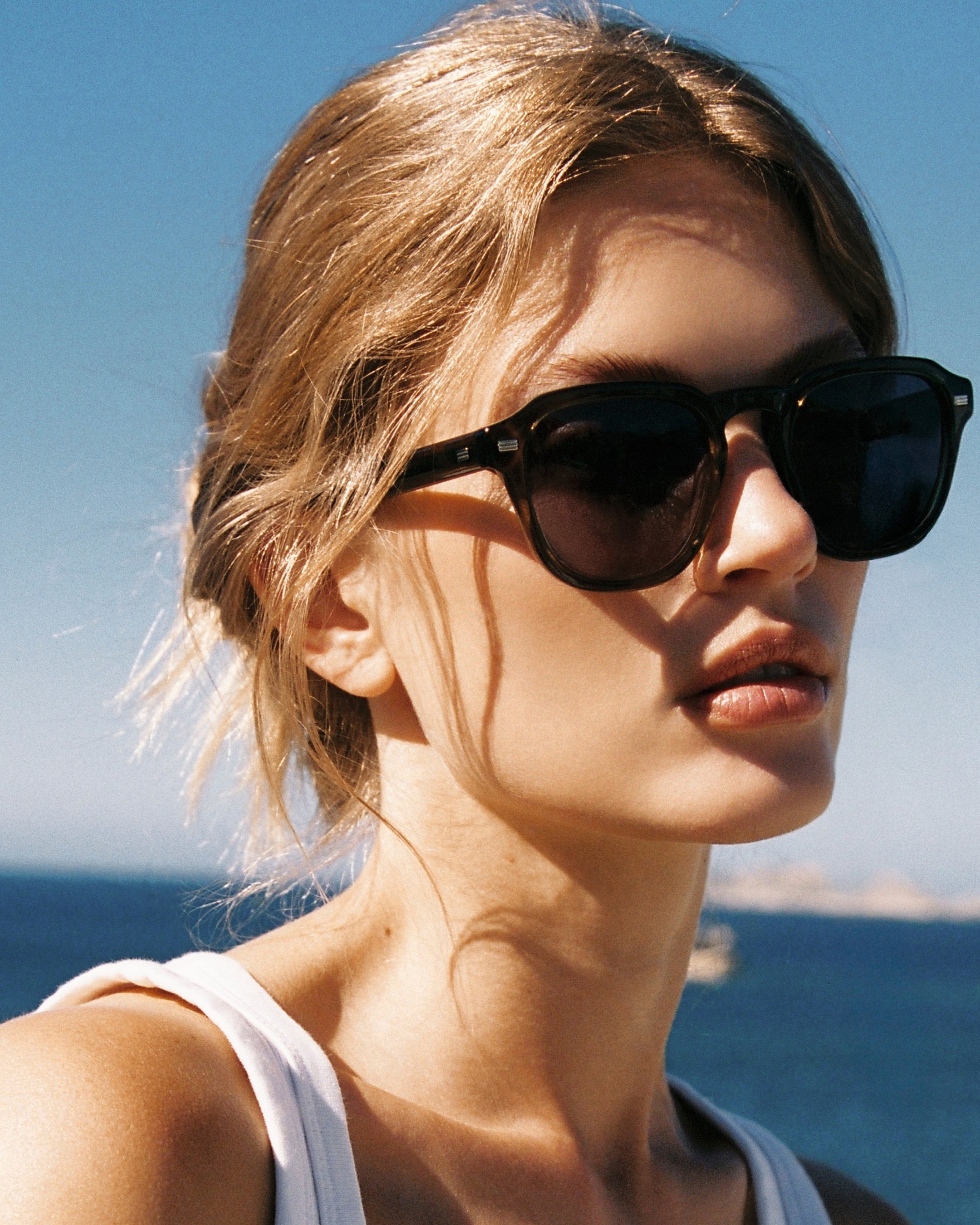 La Headlight Carré Lunettes de Soleil pour homme in Vert