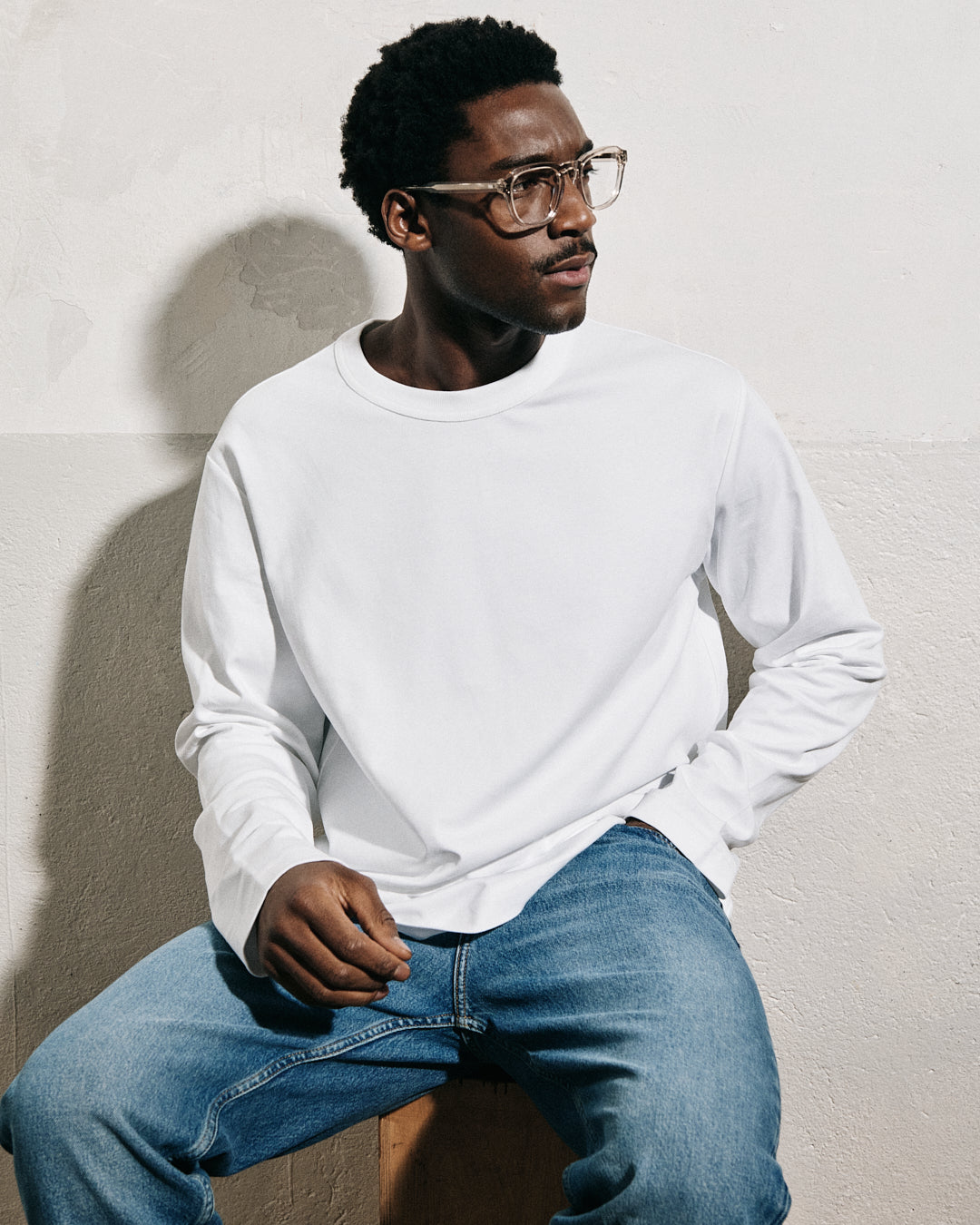 The Headlight Square Men's Eyeglasses in Transparent