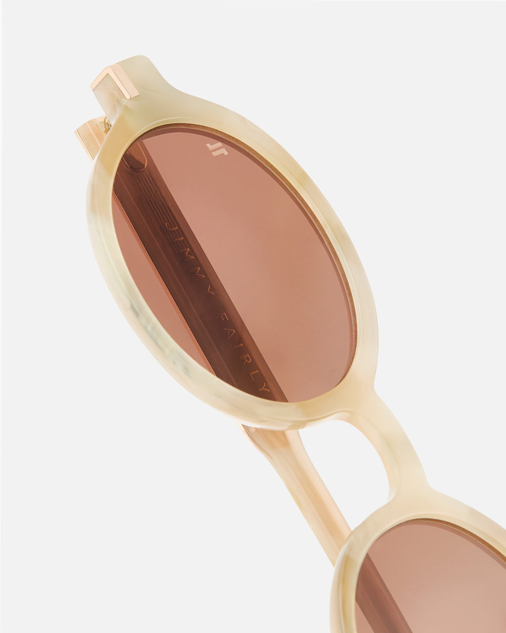 The Elvie Oval Women's Sunglasses in Cream
