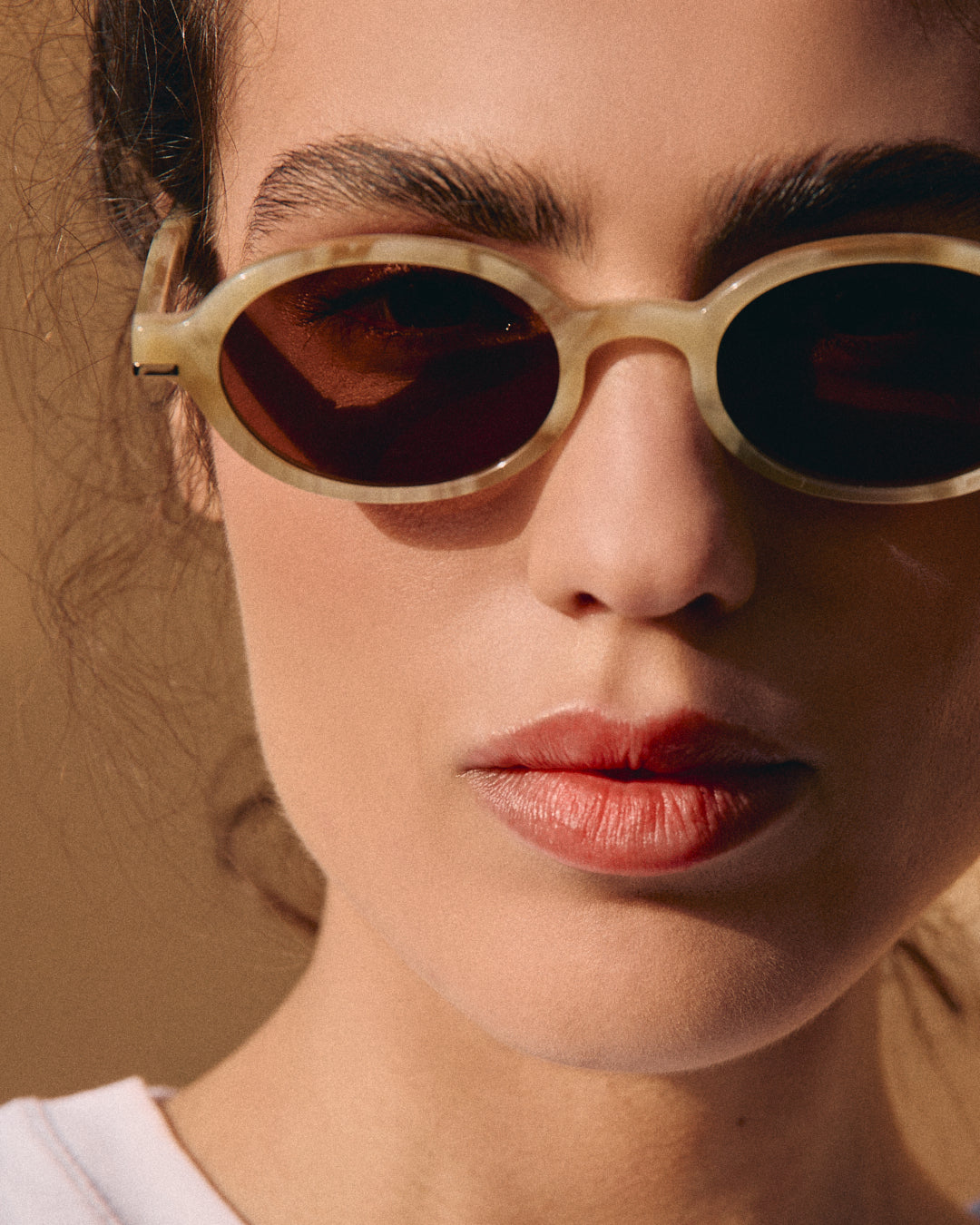 The Elvie Medium Women's Sunglasses in Cream | Jimmy Fairly US