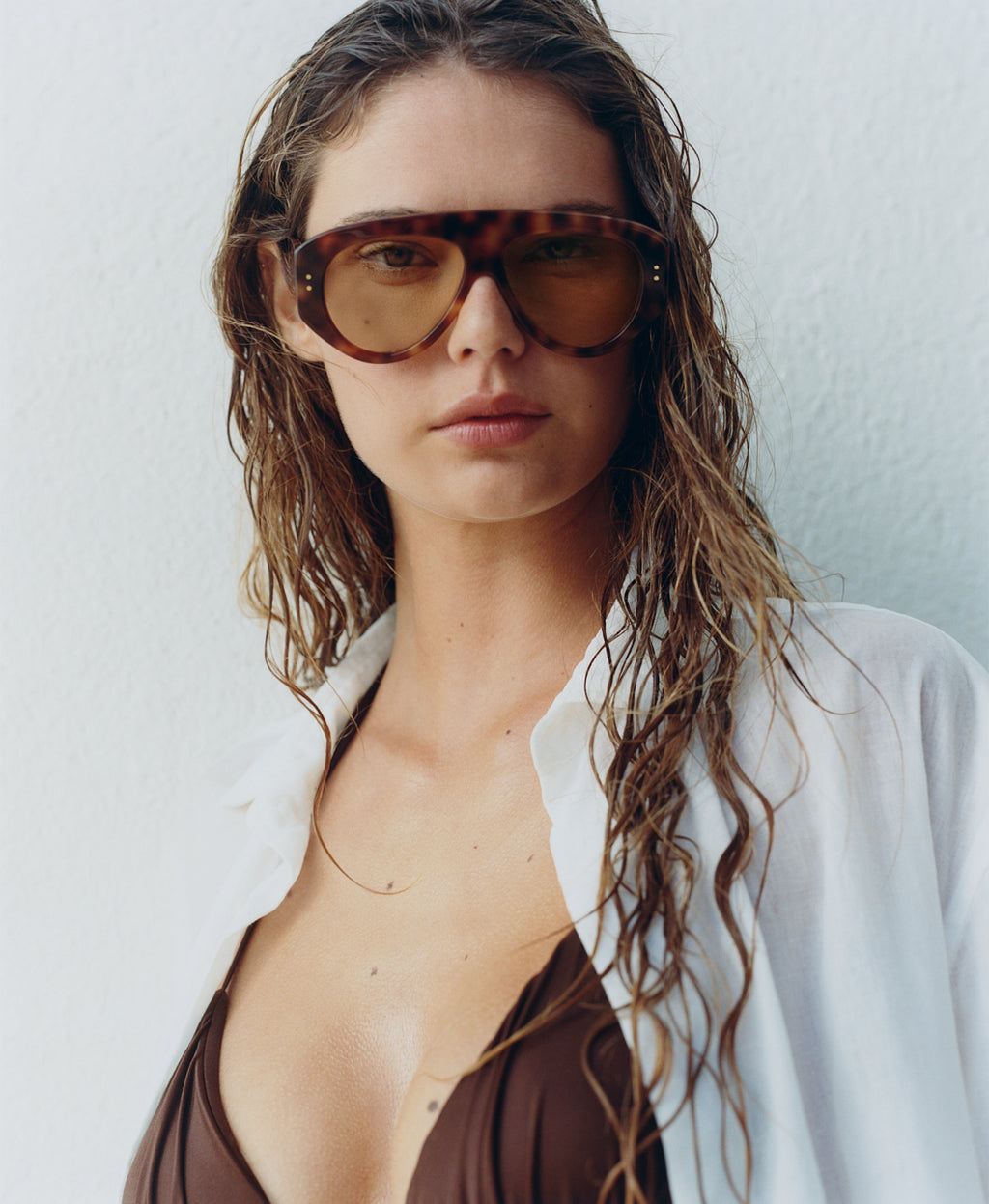 The Halo Aviator Women's Sunglasses in Dark Tortoise