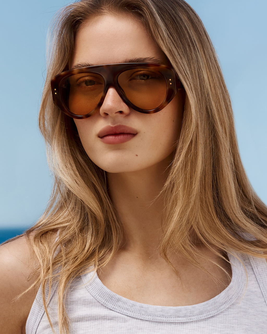 The Halo Aviator Women's Sunglasses in Dark Tortoise