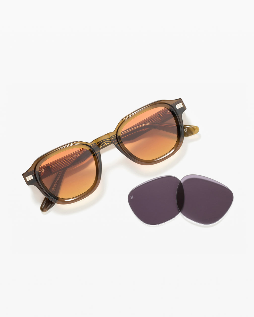 The Napoli JF Colors Platz Herren-Sonnenbrillen in Dunkelgrün